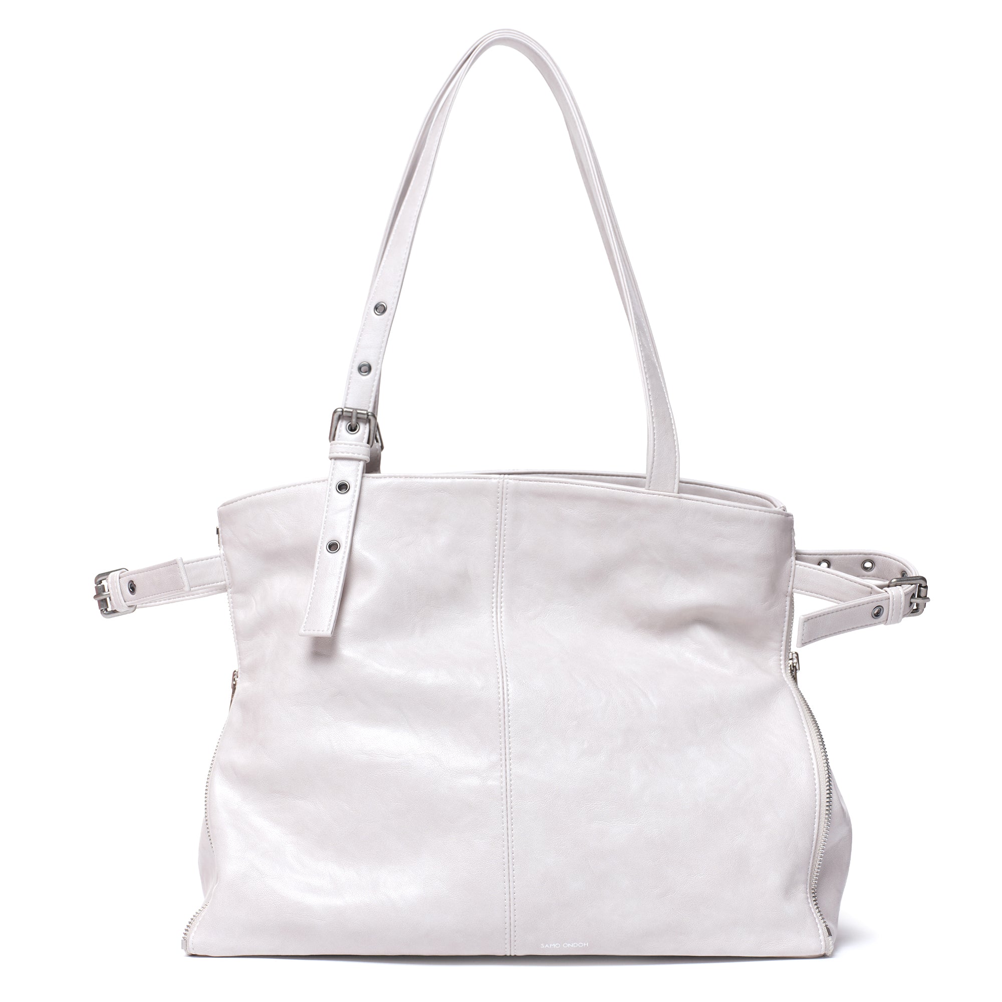 zipper shopper bag L baked powder