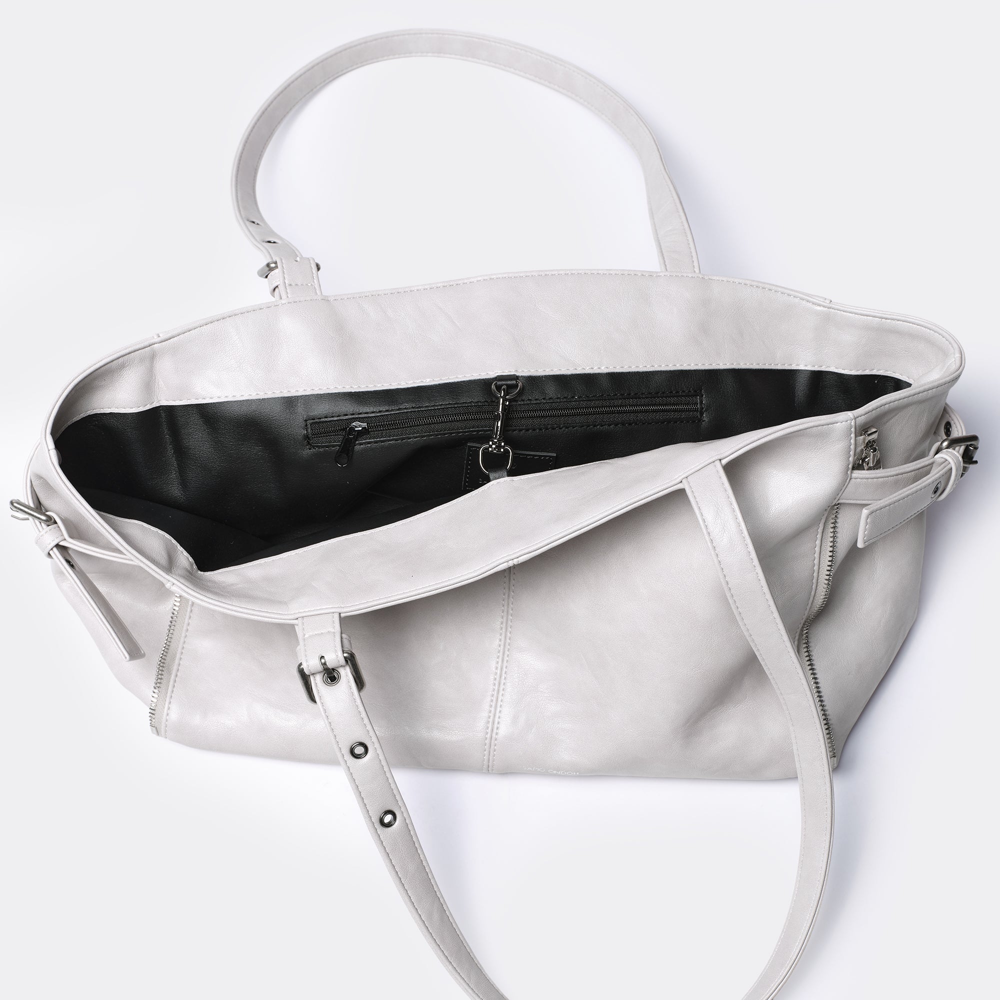 zipper shopper bag M baked powder