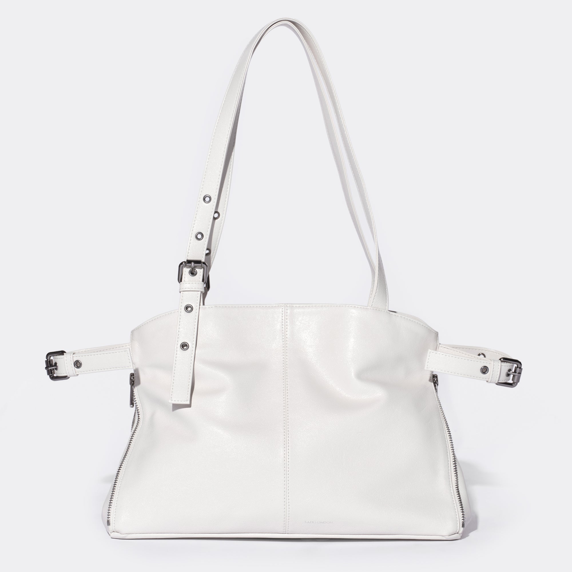 zipper shopper bag M goat cream