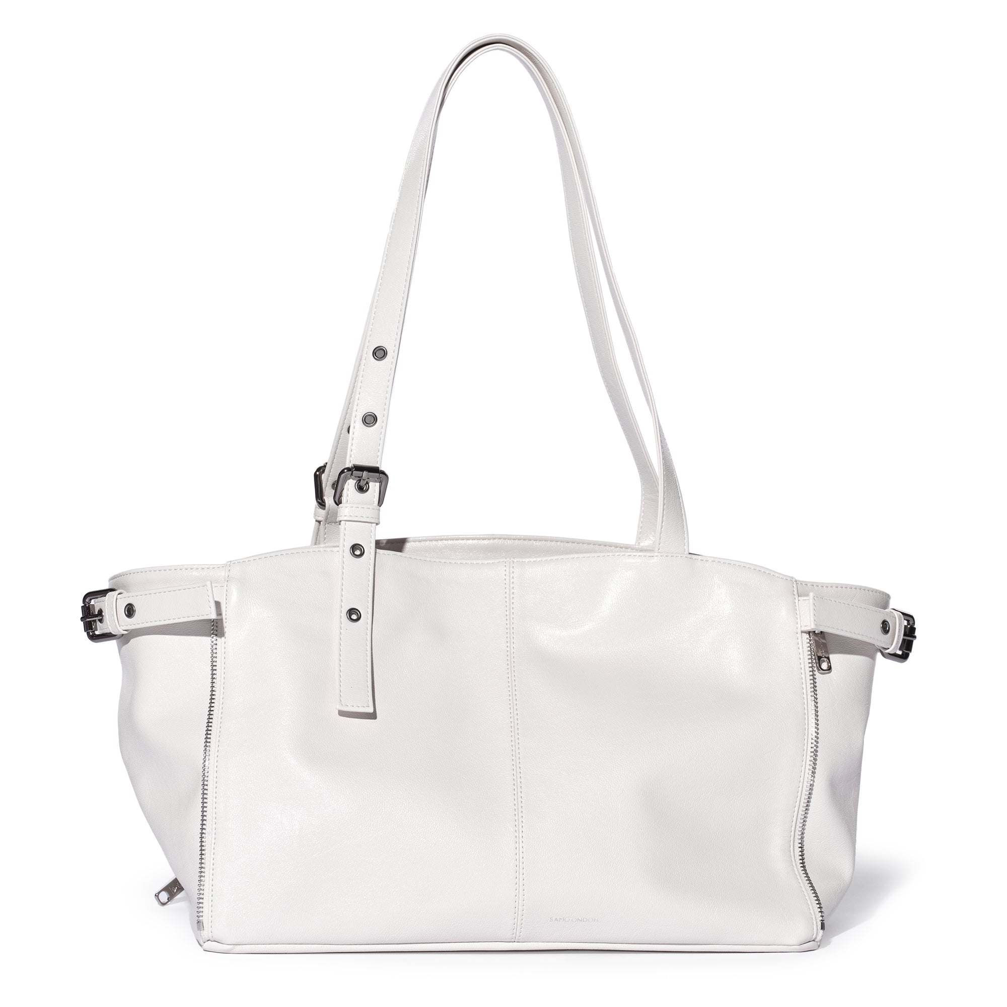 zipper shopper bag M goat cream