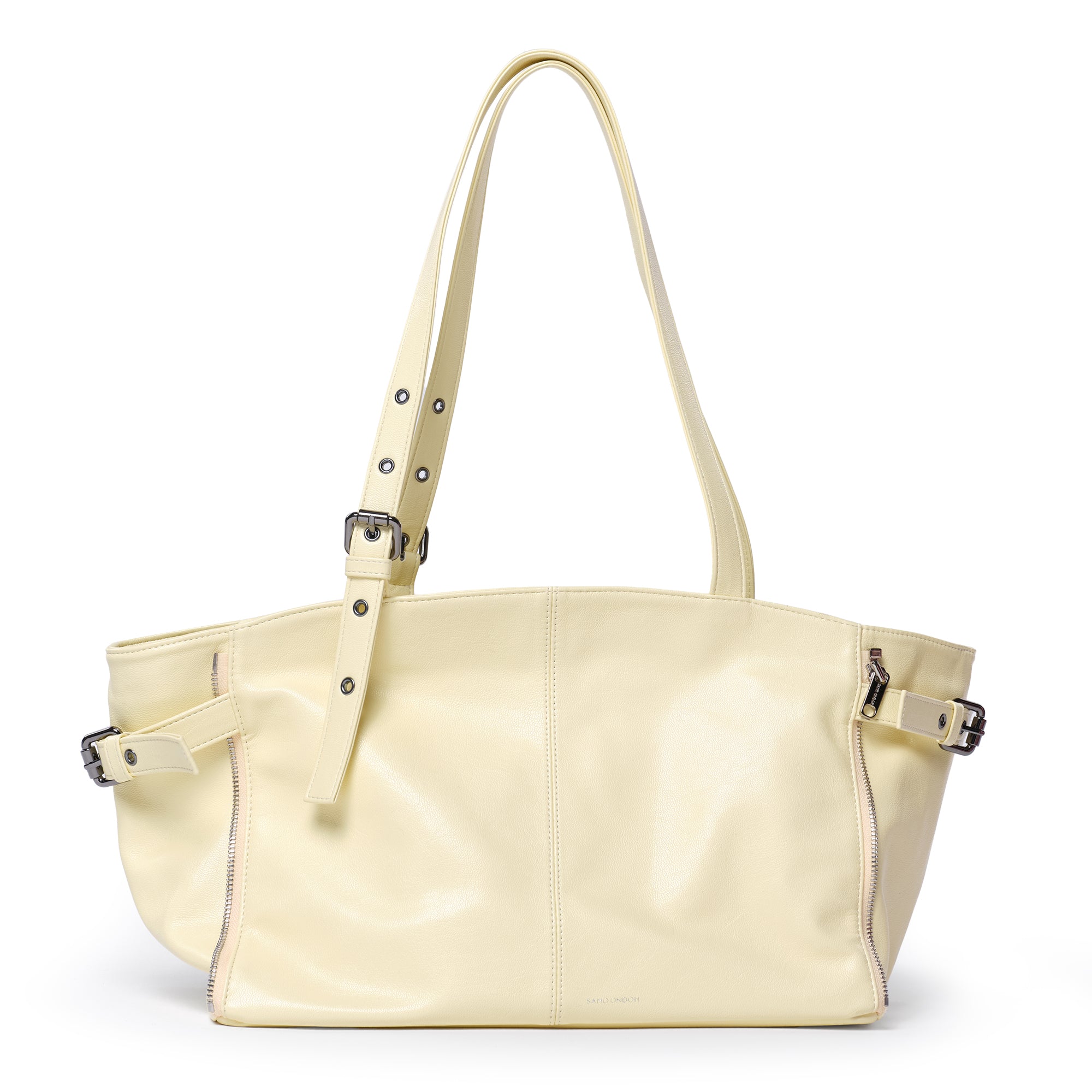 zipper shopper bag M goat lime