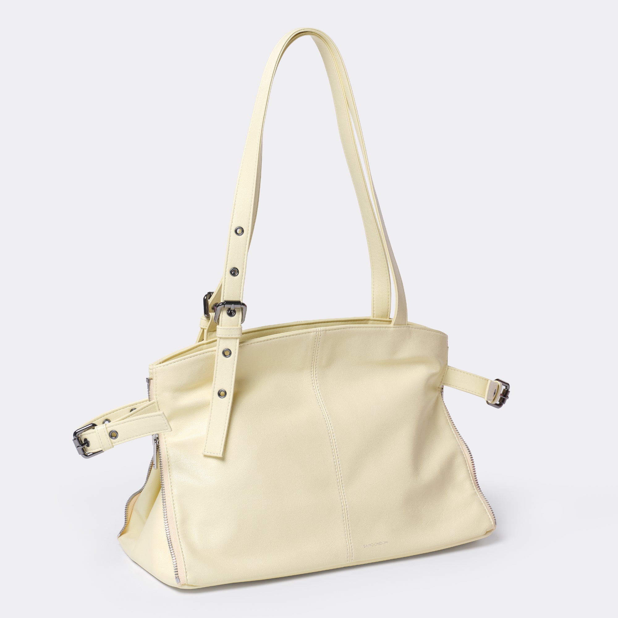 zipper shopper bag M goat lime