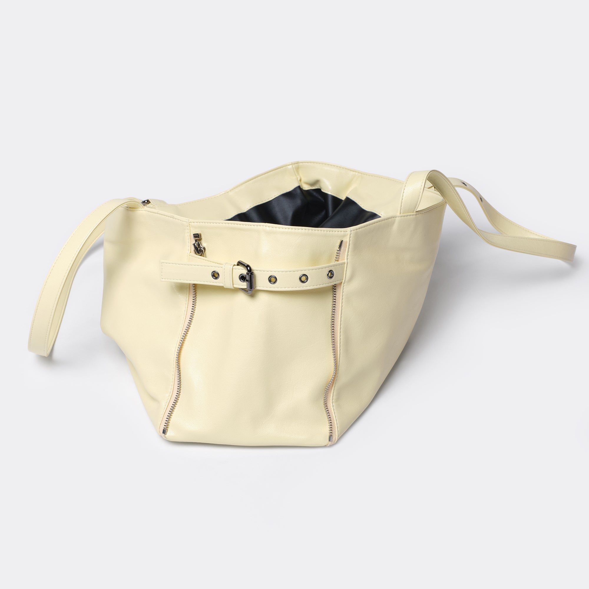 zipper shopper bag M goat lime