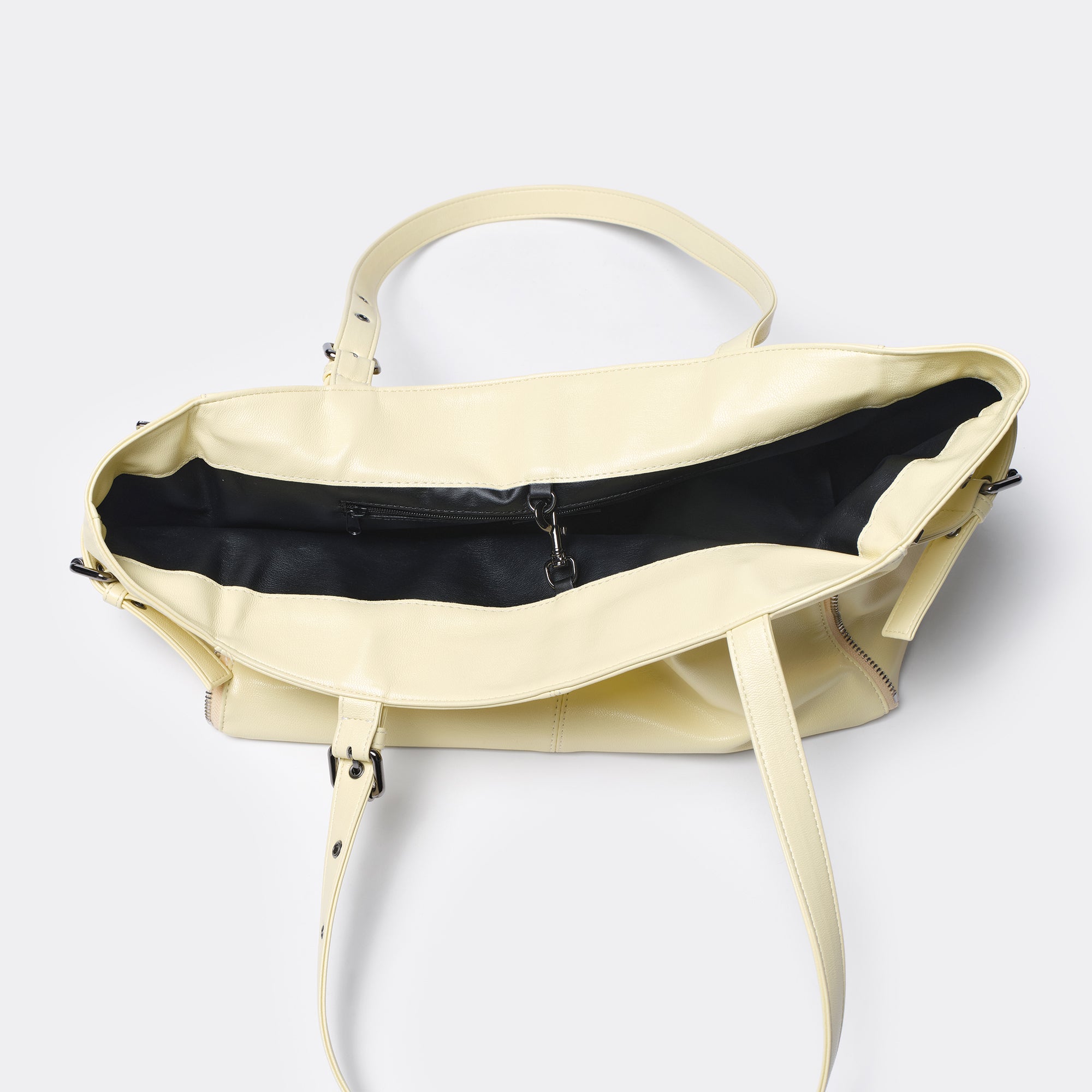 zipper shopper bag M goat lime