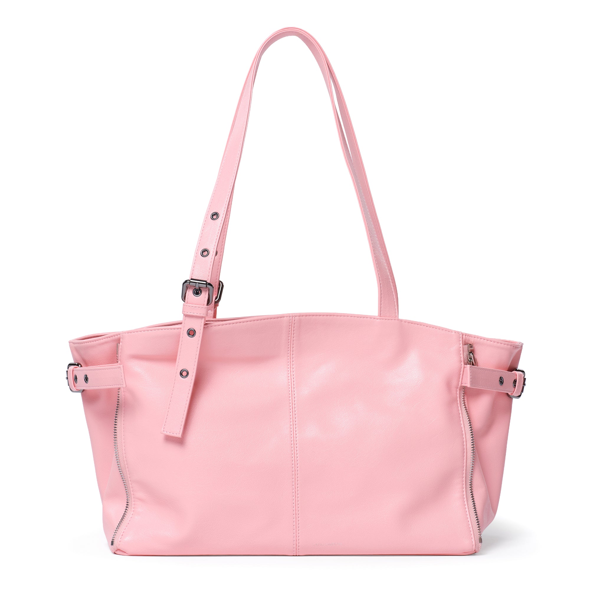 zipper shopper bag M goat pink