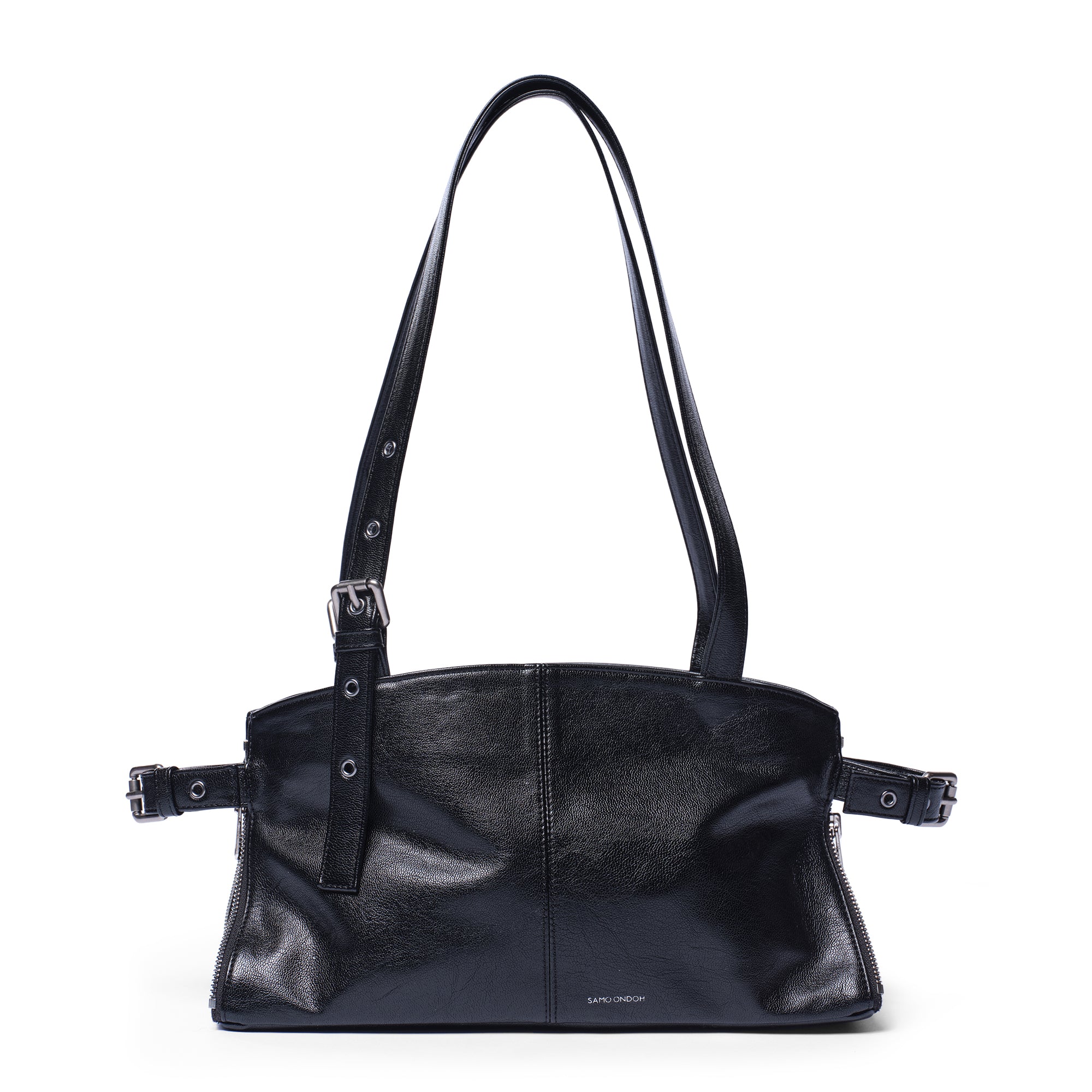 zipper shopper bag S goat black