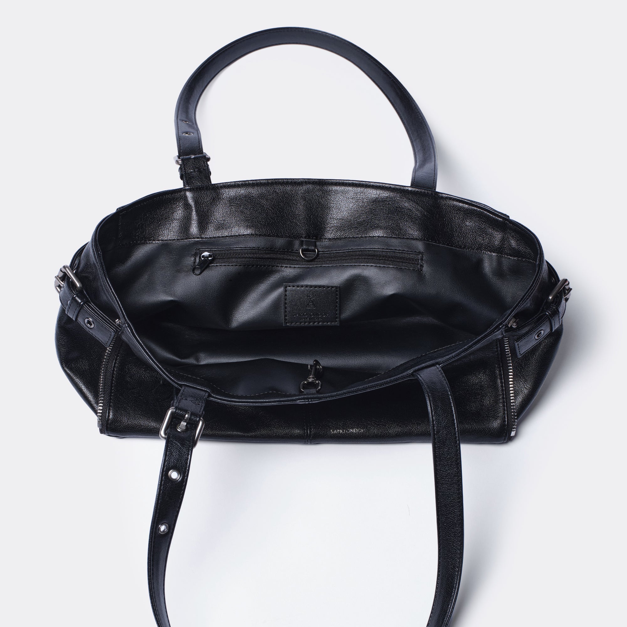 zipper shopper bag S goat black