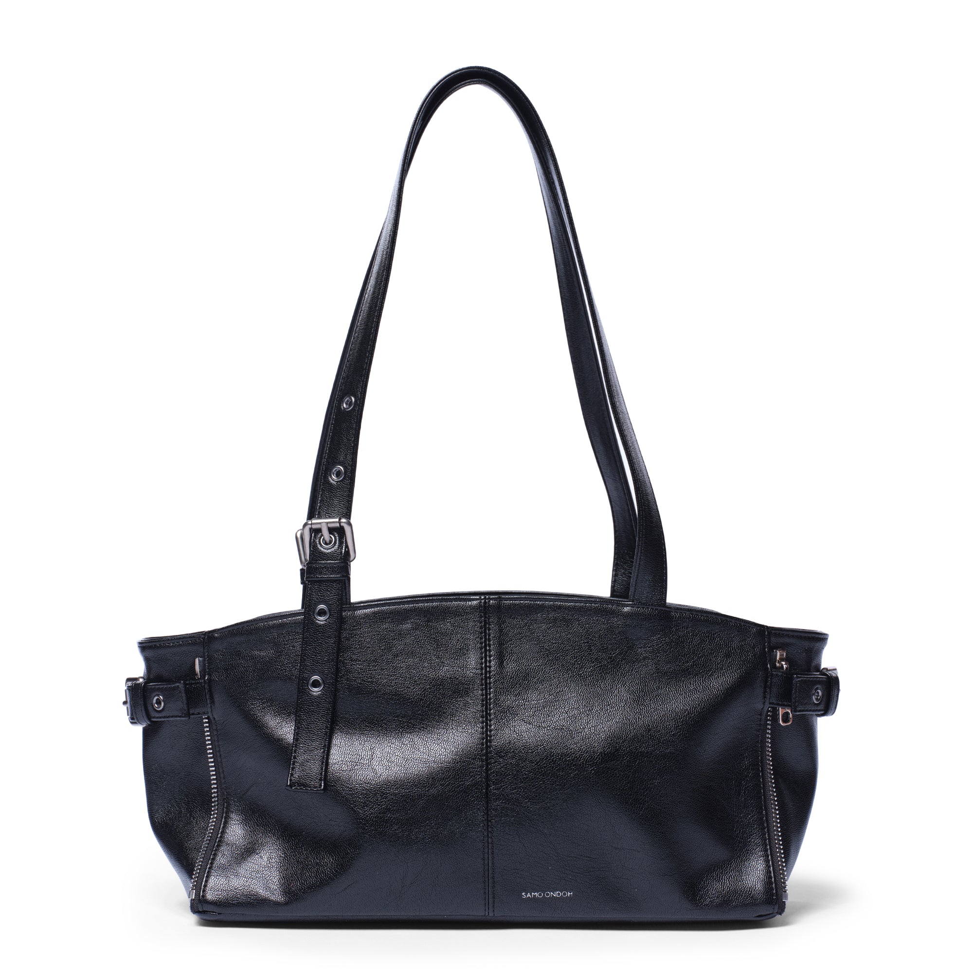 zipper shopper bag S goat black