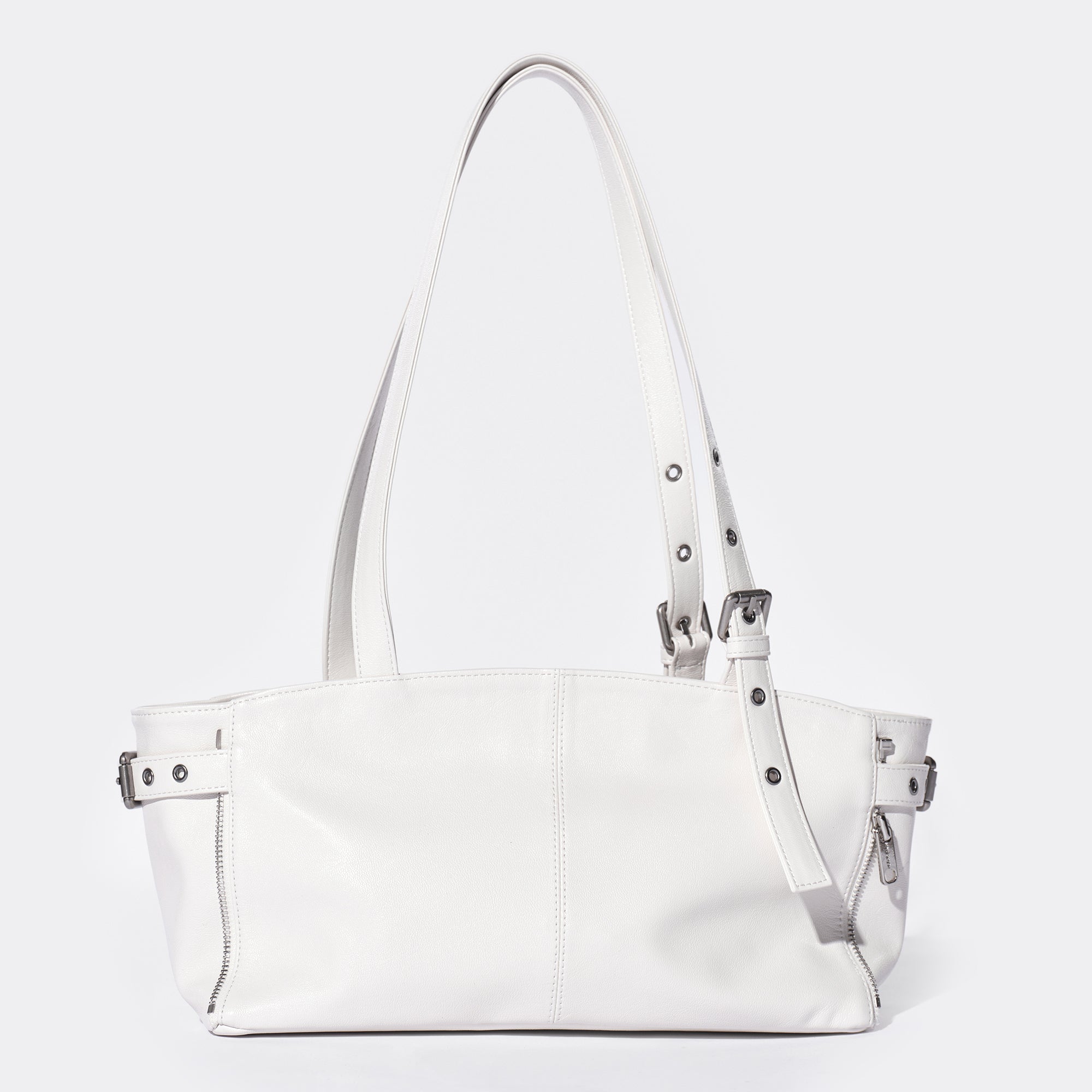 zipper shopper bag S goat cream