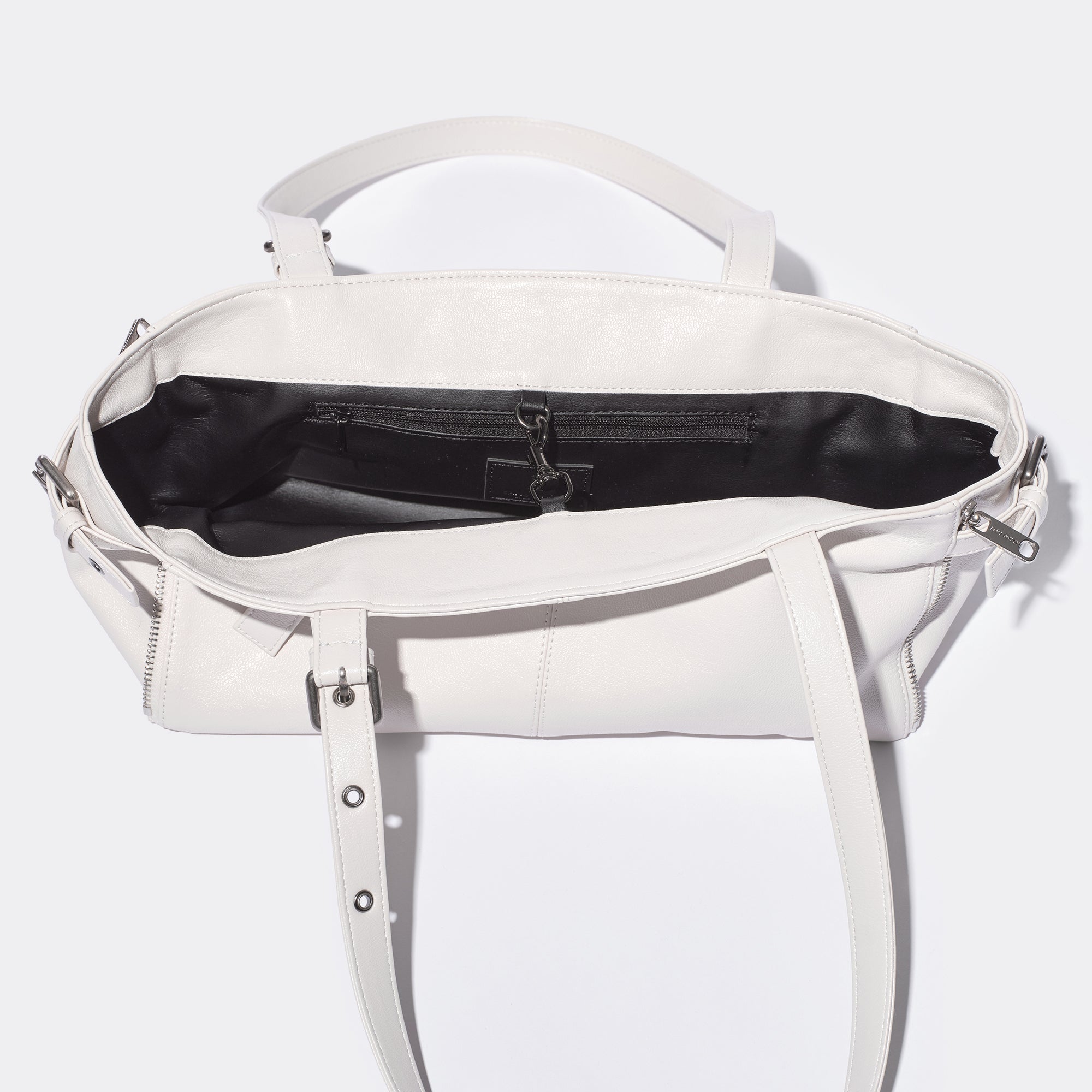 zipper shopper bag S goat cream