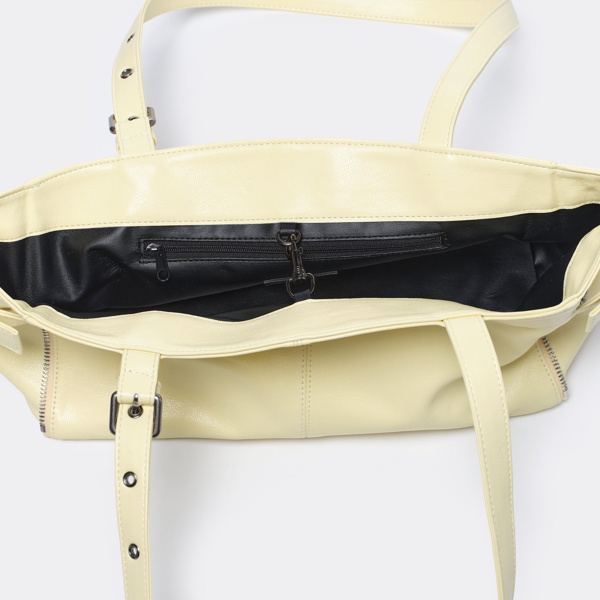 zipper shopper bag S goat lime