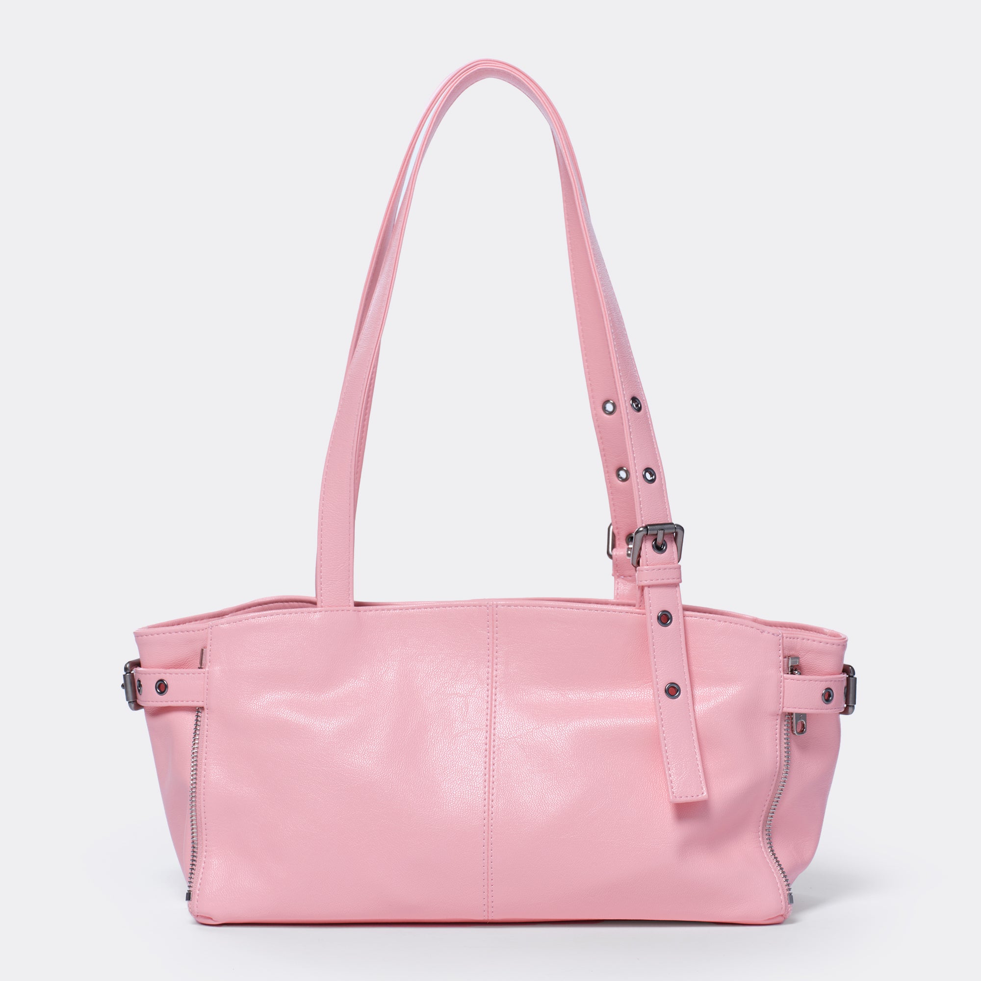 zipper shopper bag S goat pink