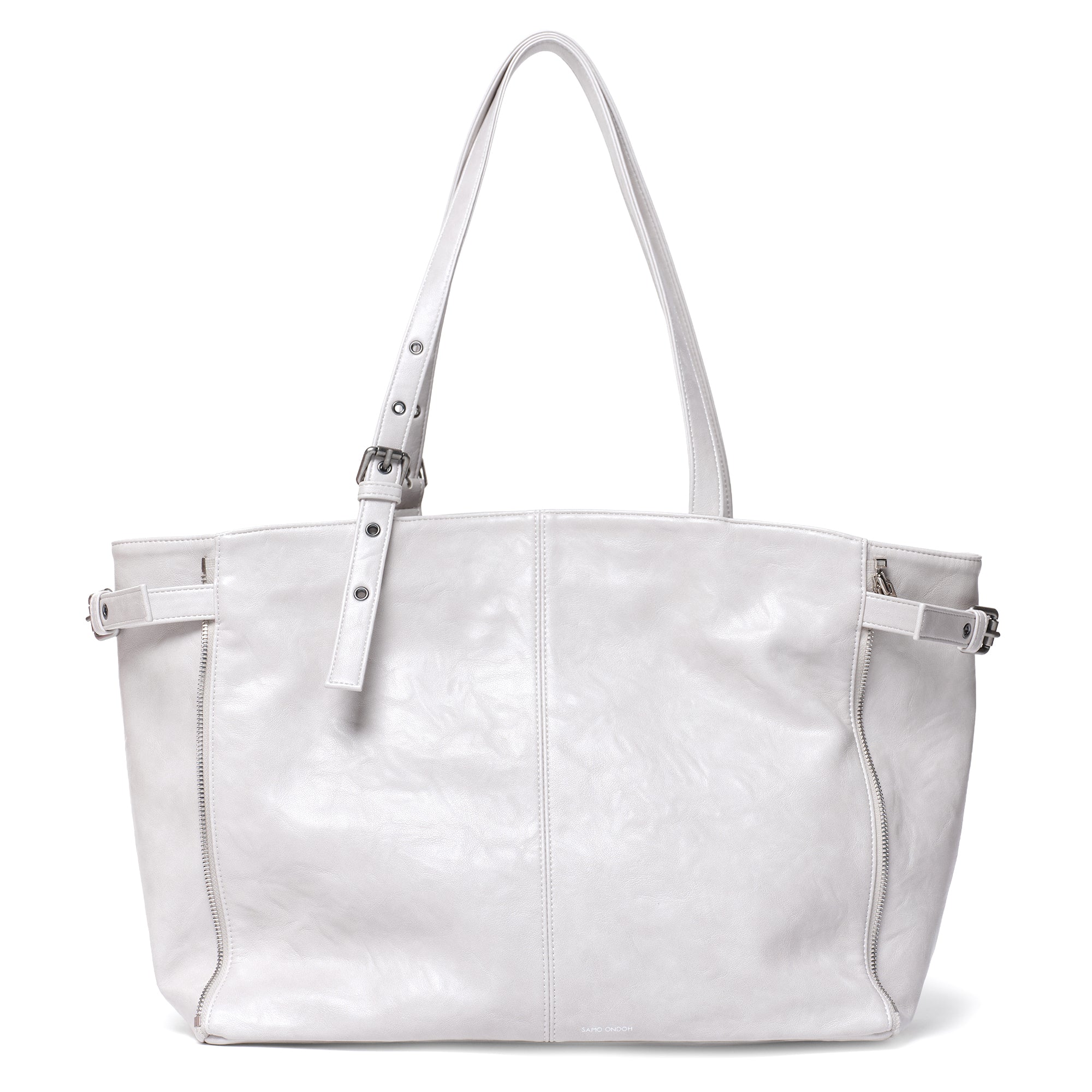 zipper shopper bag L baked powder