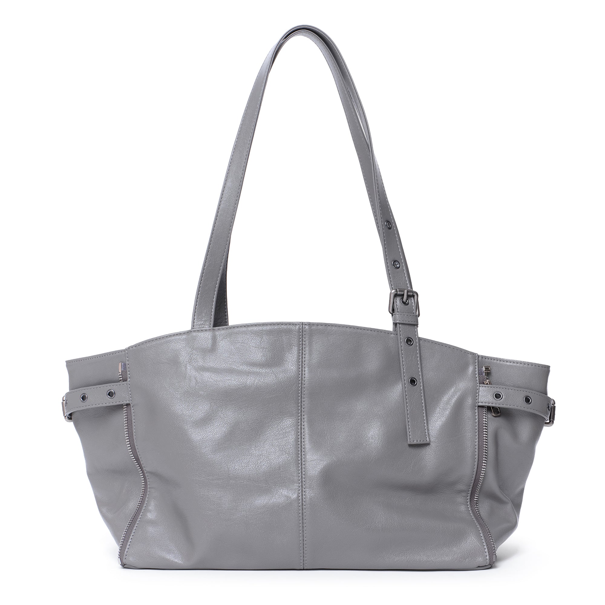 zipper shopper bag M goat gray