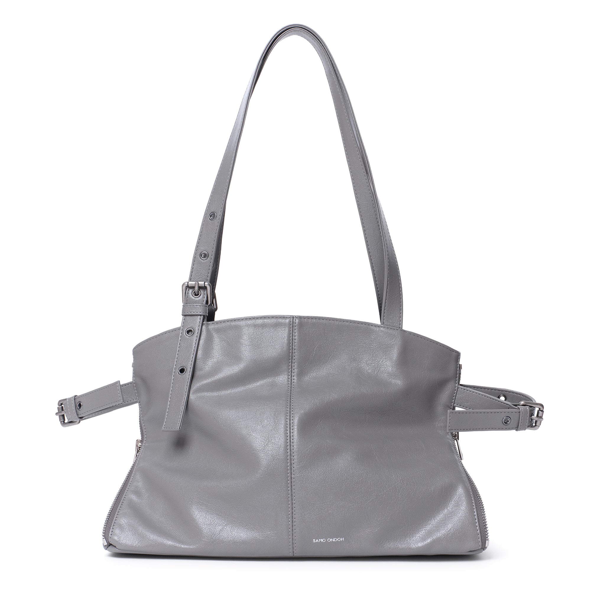 zipper shopper bag M goat gray