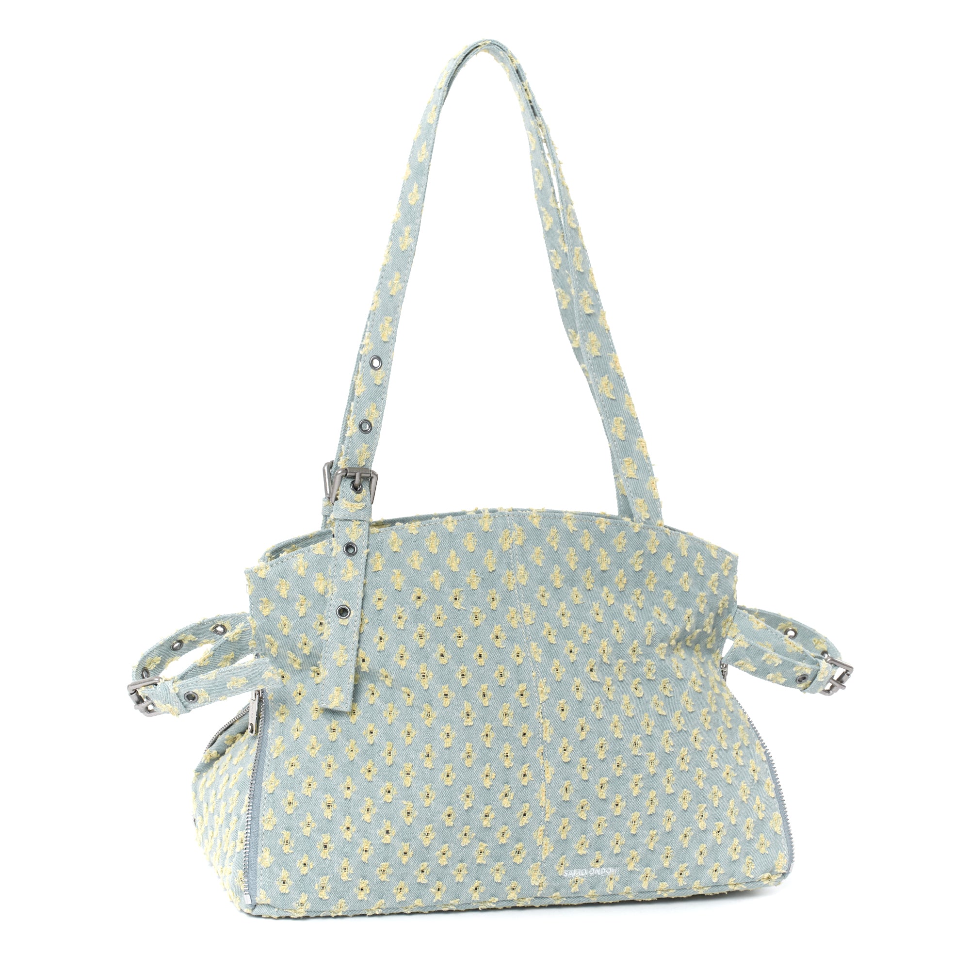 zipper shopper bag M punching yellow