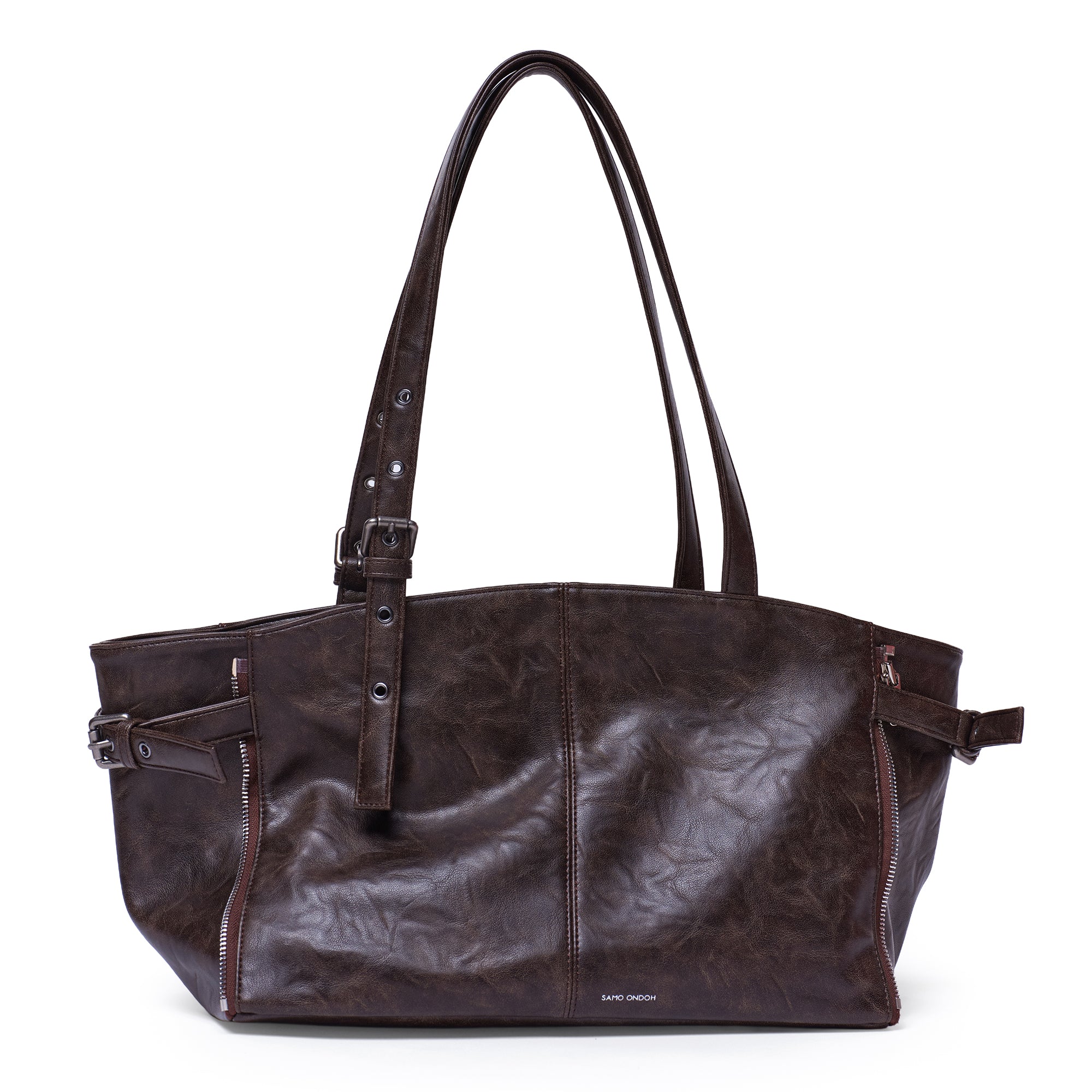 zipper shopper bag M baked moca