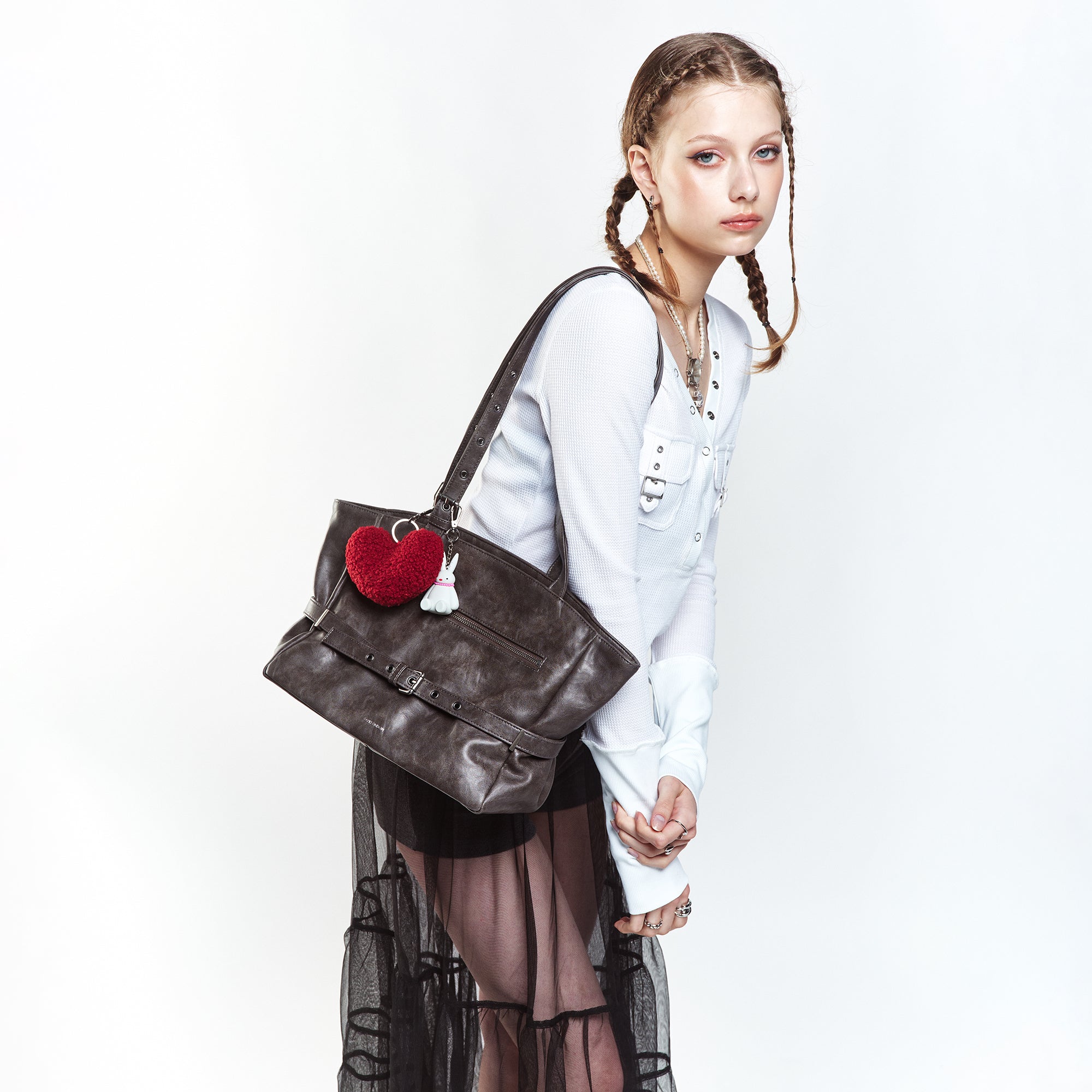 corset bag M baked gray