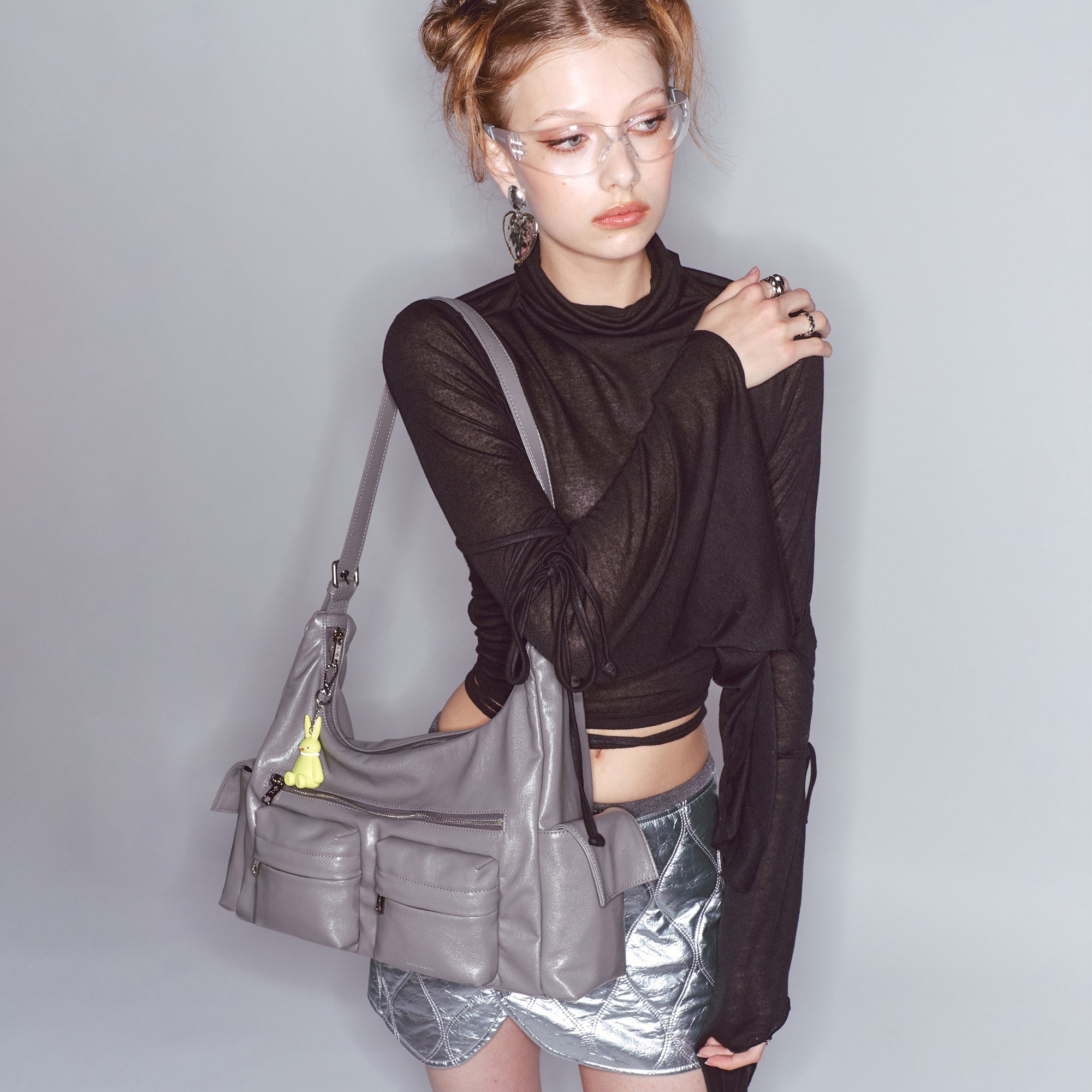 pocket mug bag L goat gray