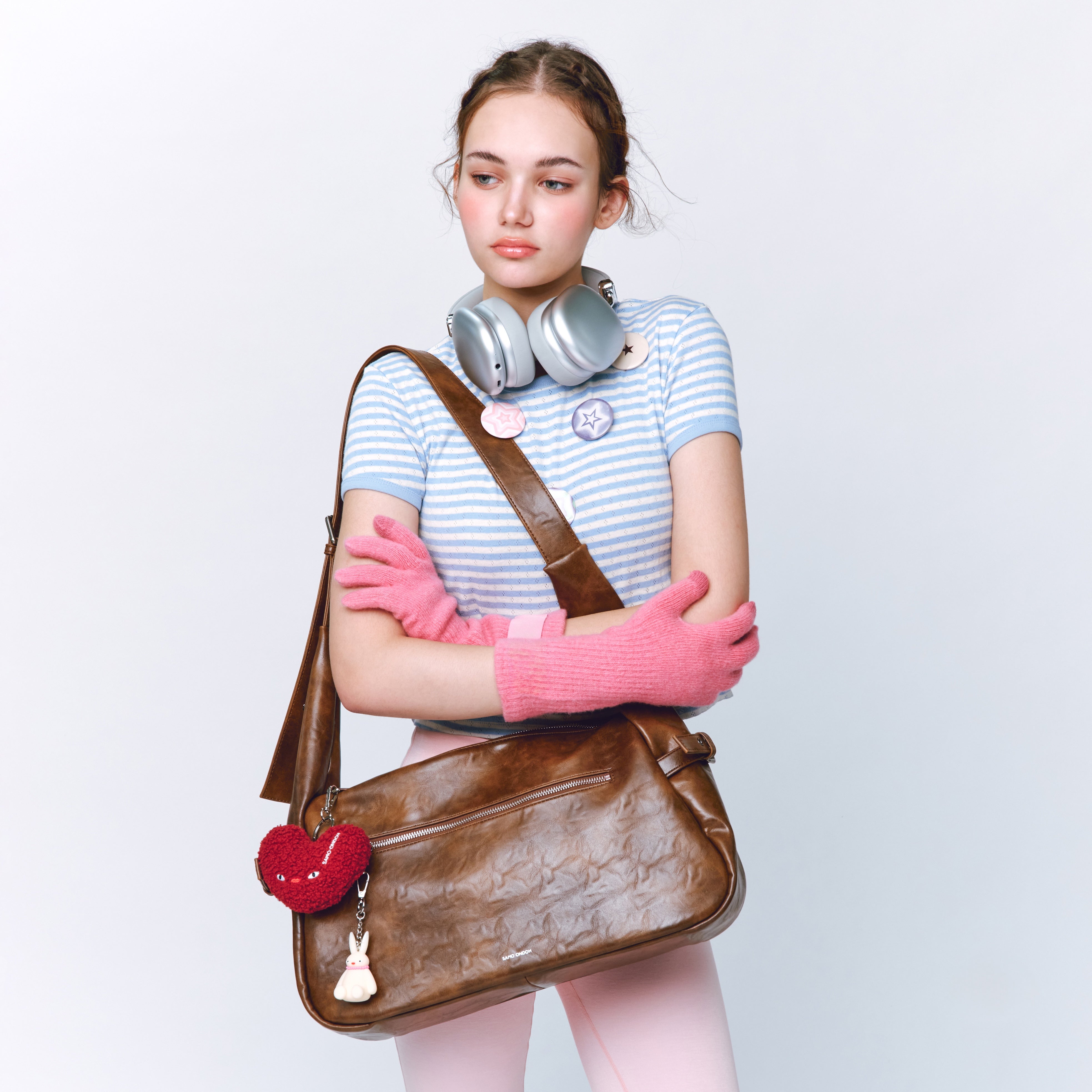 atta bag L baked tan