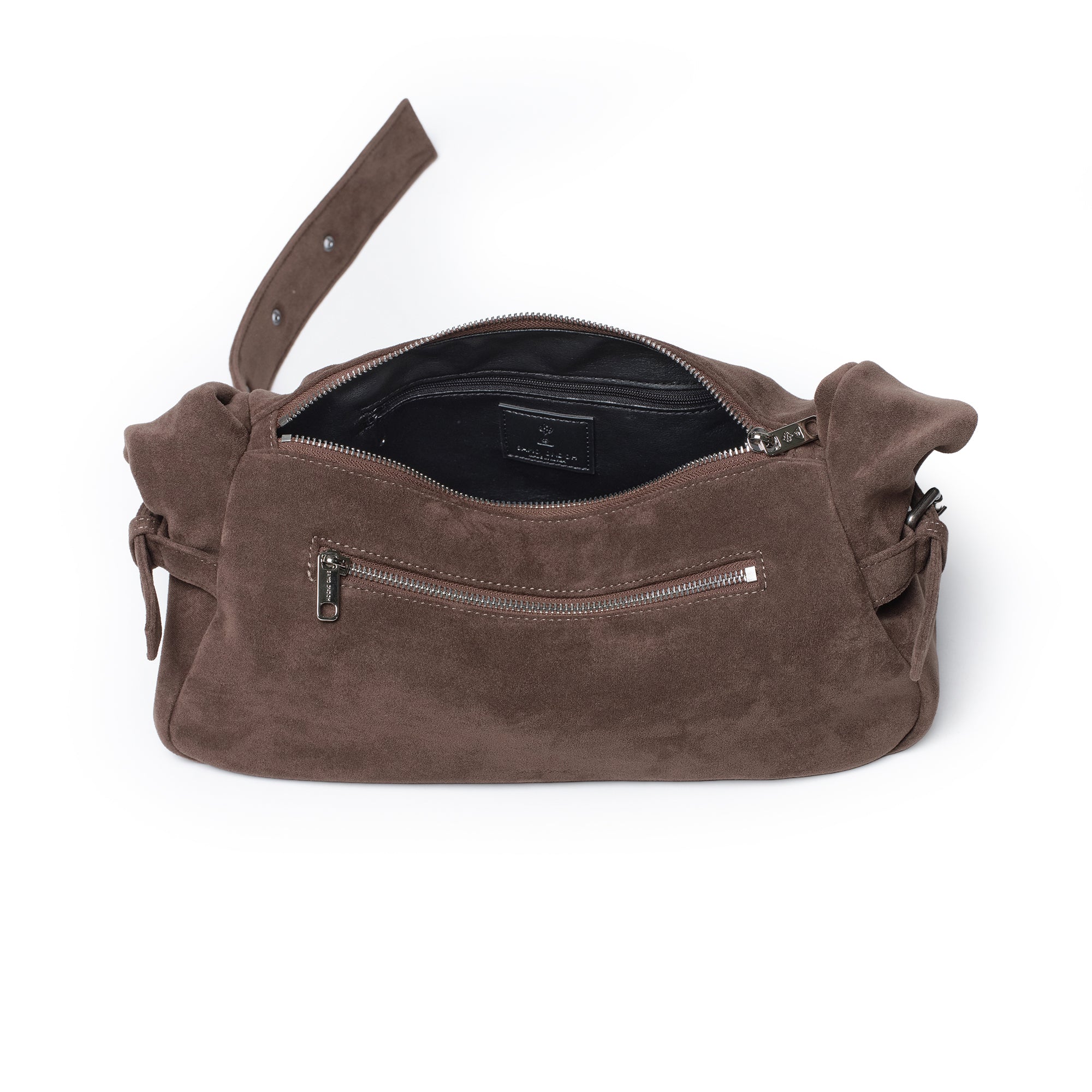 atta bag M suede khaki gray