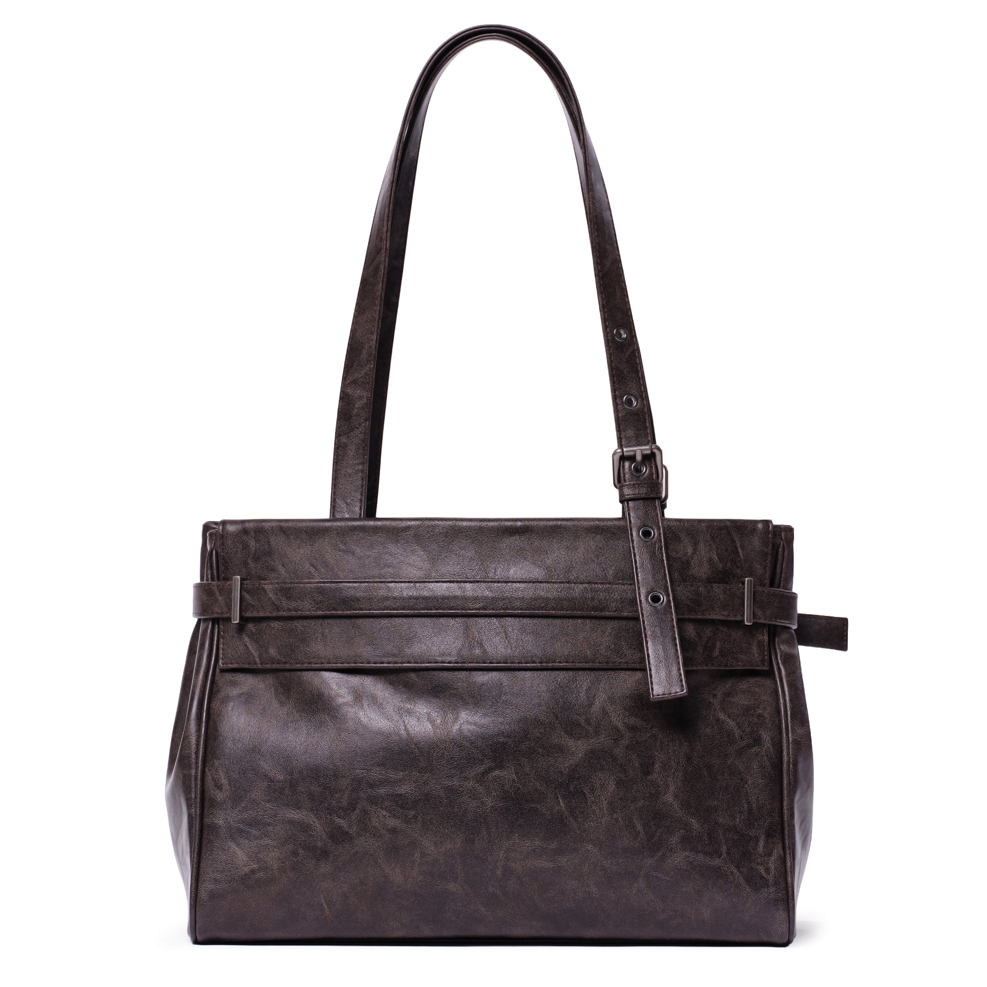 belt flap bag M baked moca