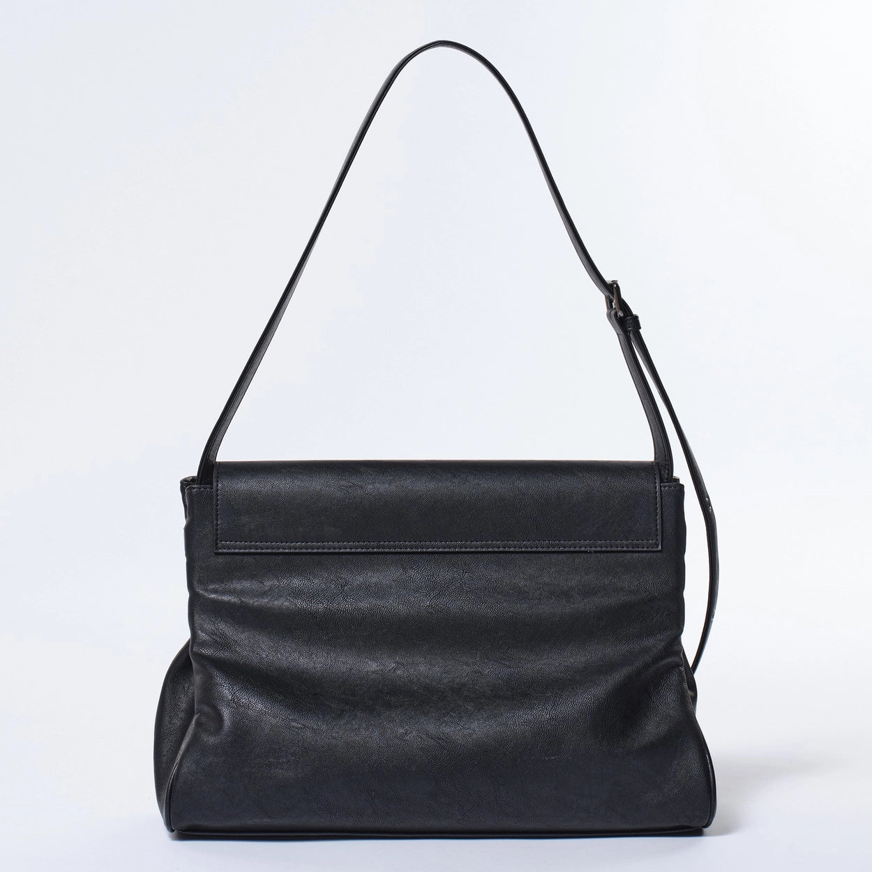 belt flap bag M nappa matt black