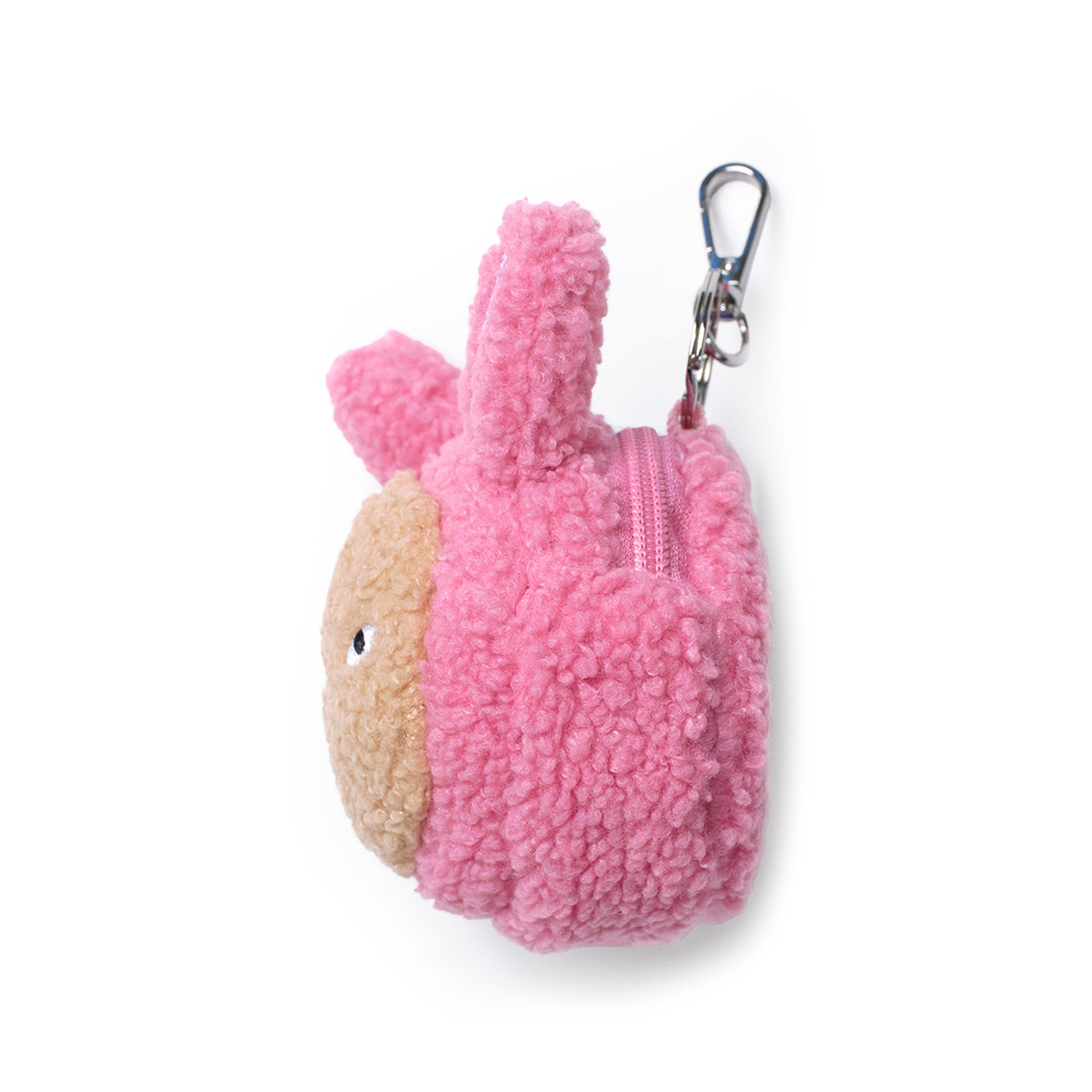 gamzayom airpods case eco shearling pink