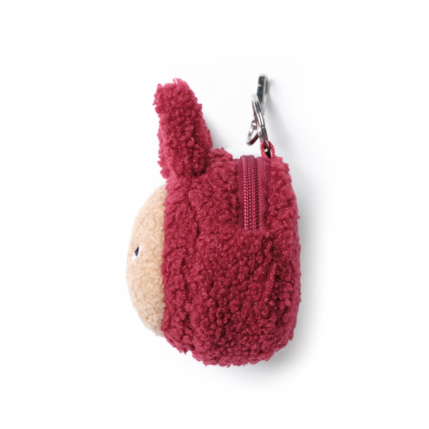 gamzayom airpods case eco shearling red