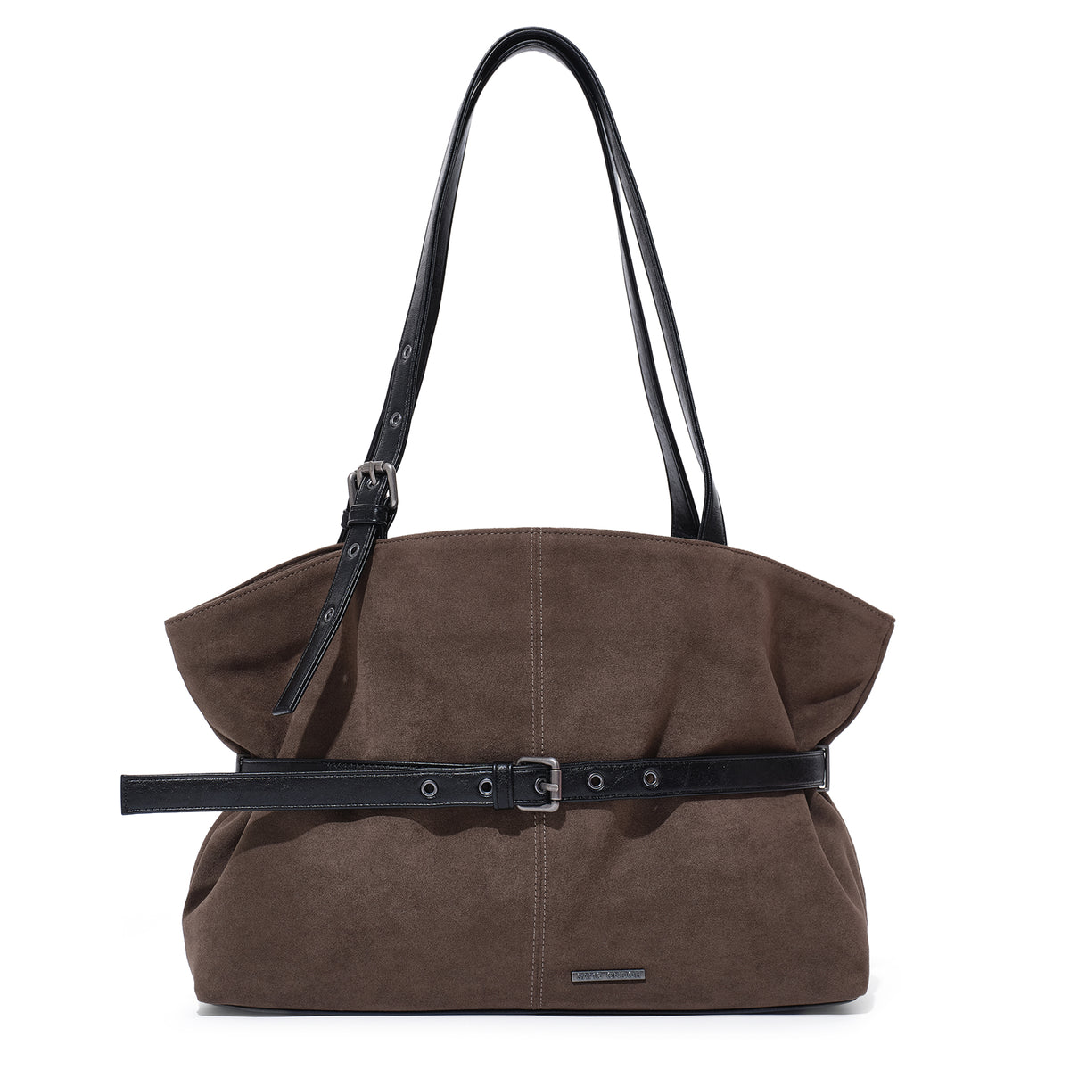 (re-designed) le belt bag L suede khakigray