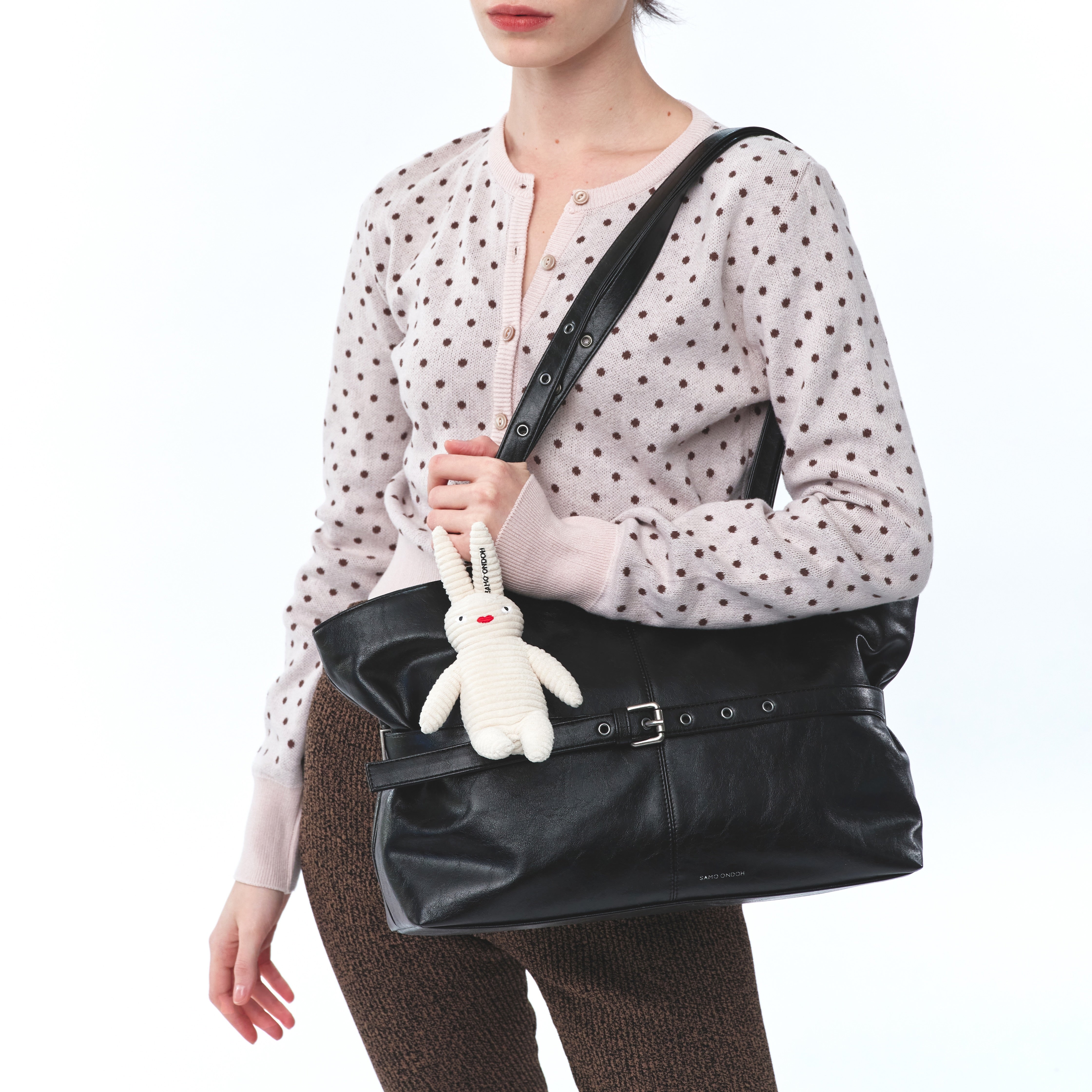 le belt bag L veg black
