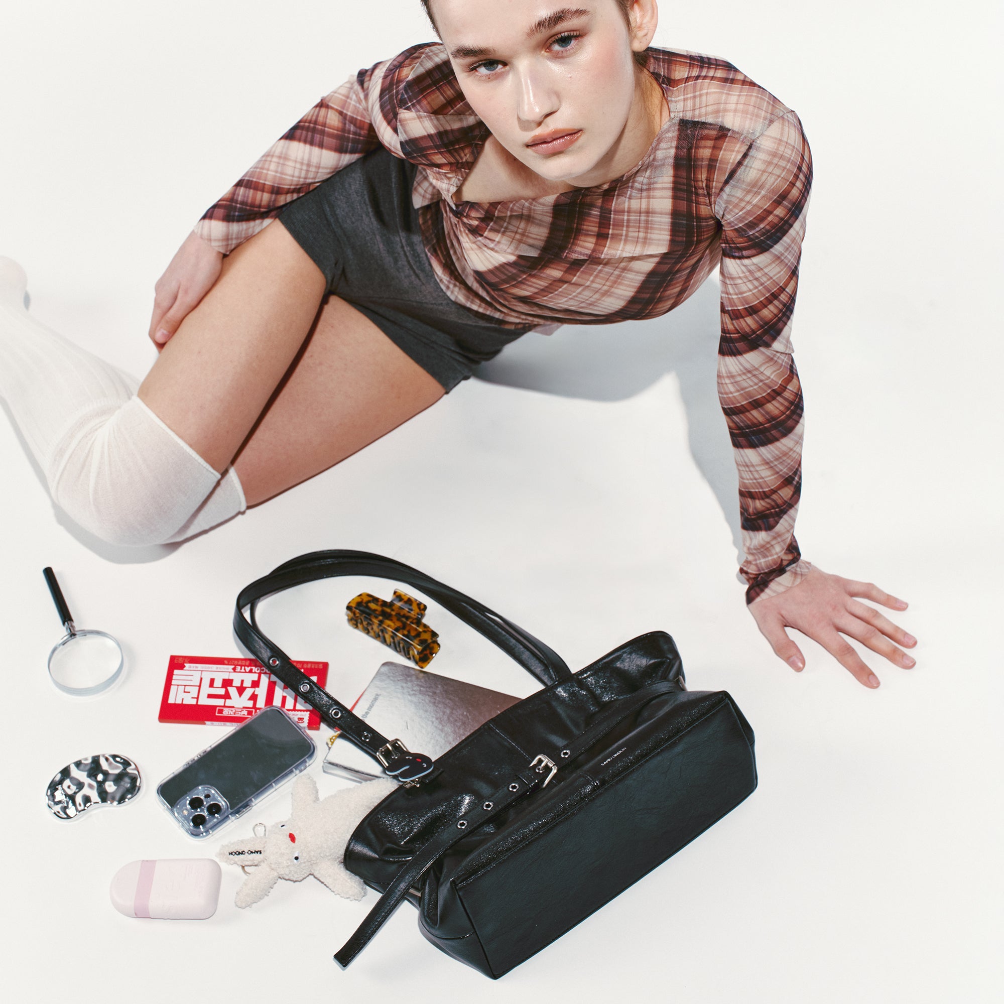 le belt bag M goat black