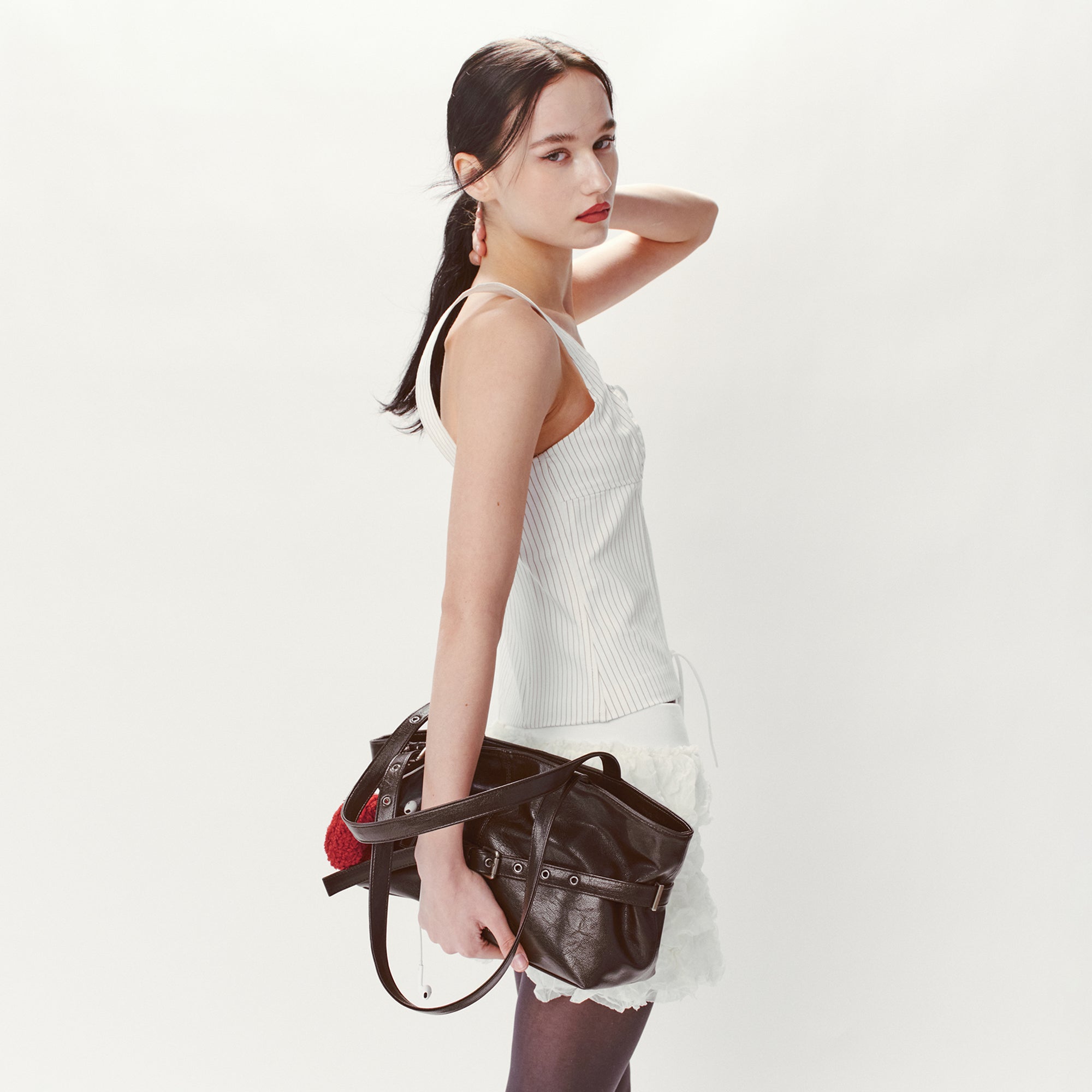 le belt bag M goat chocolate