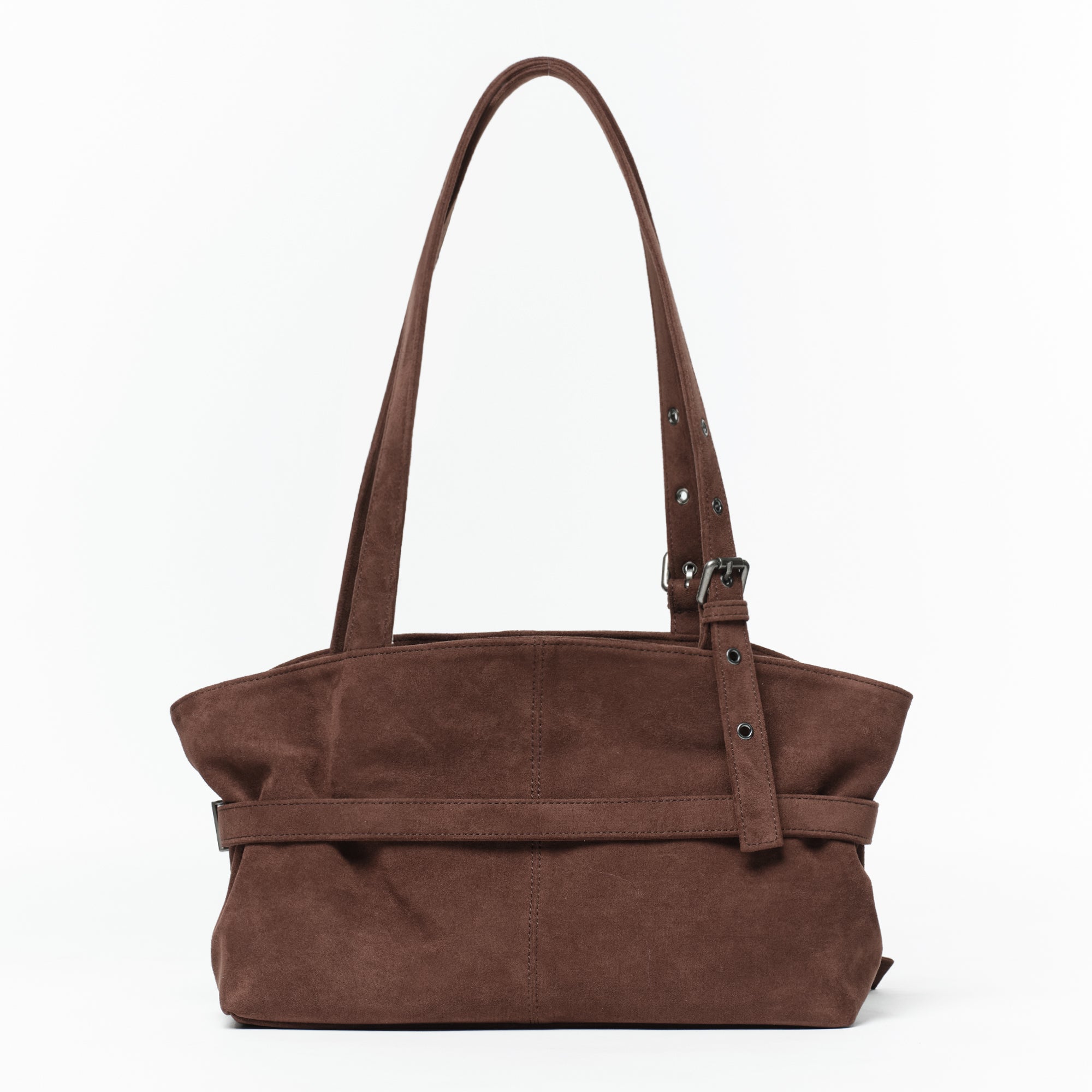 le belt bag M suede brown