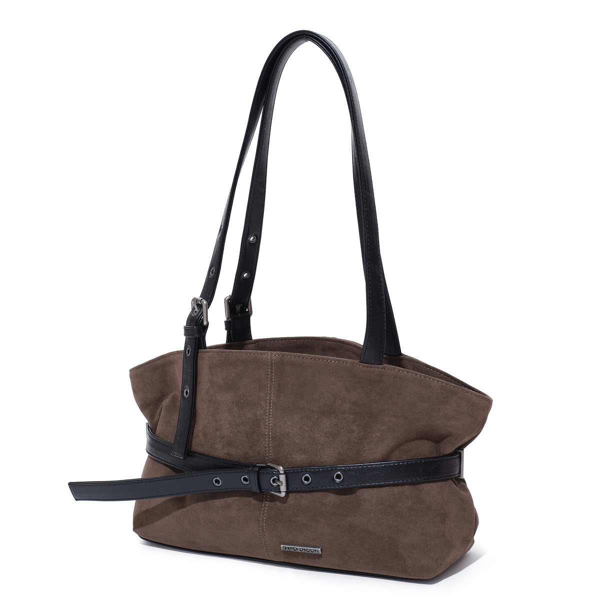 (re-designed) le belt bag M suede khakigray