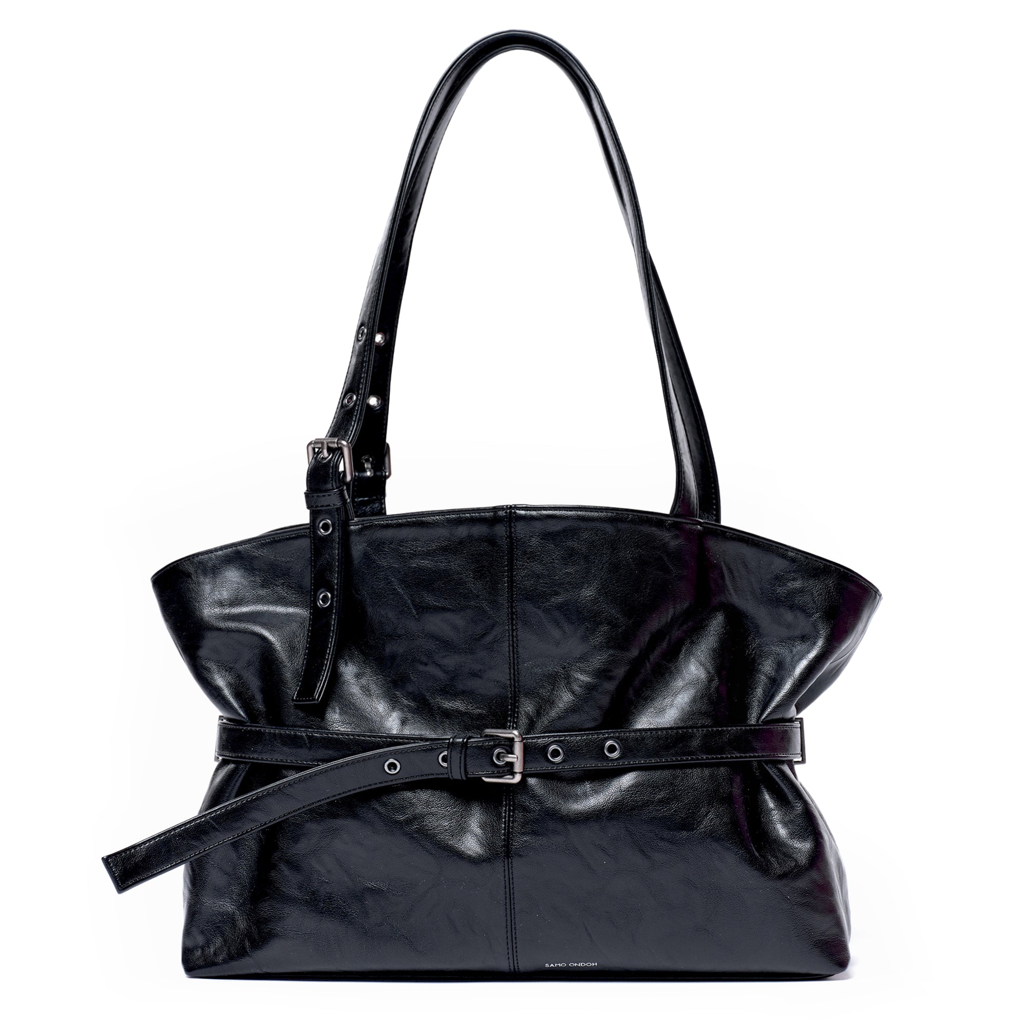 le belt bag L baked black
