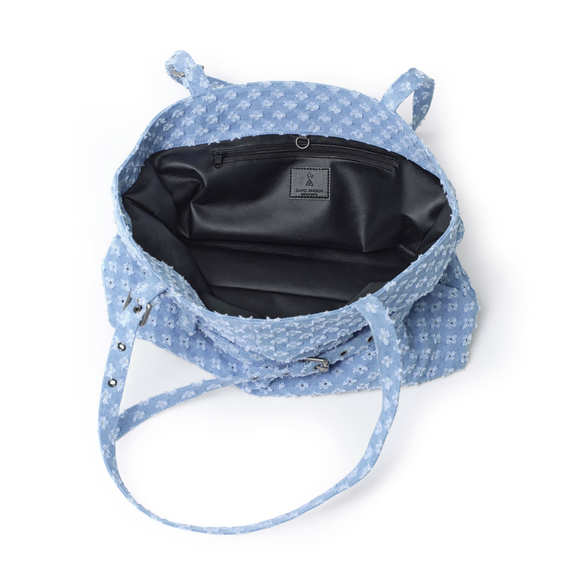 le belt bag L punching blue