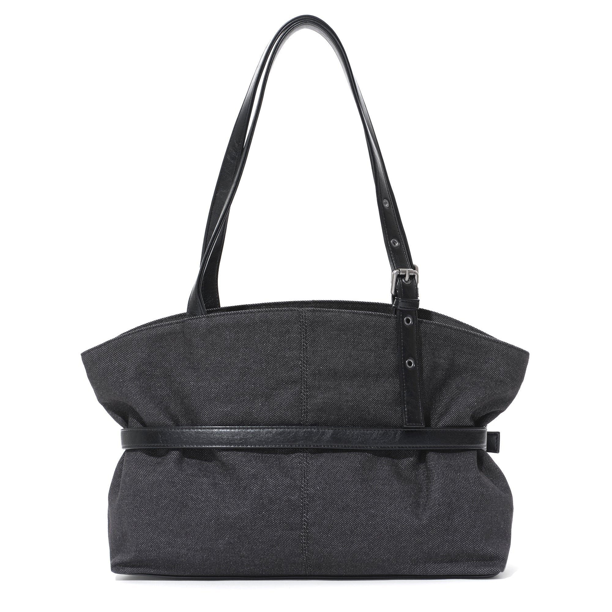 le belt bag L raw denim