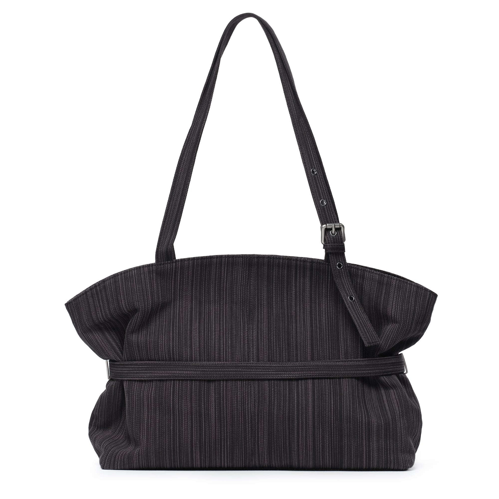 le belt bag L stripe black