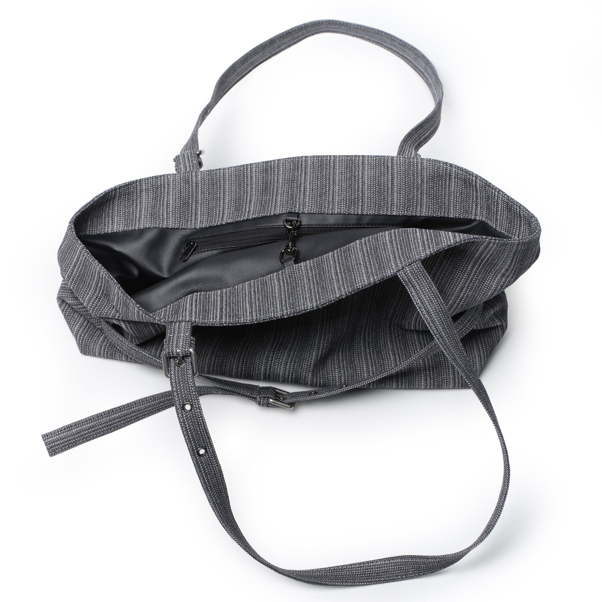 le belt bag L stripe gray