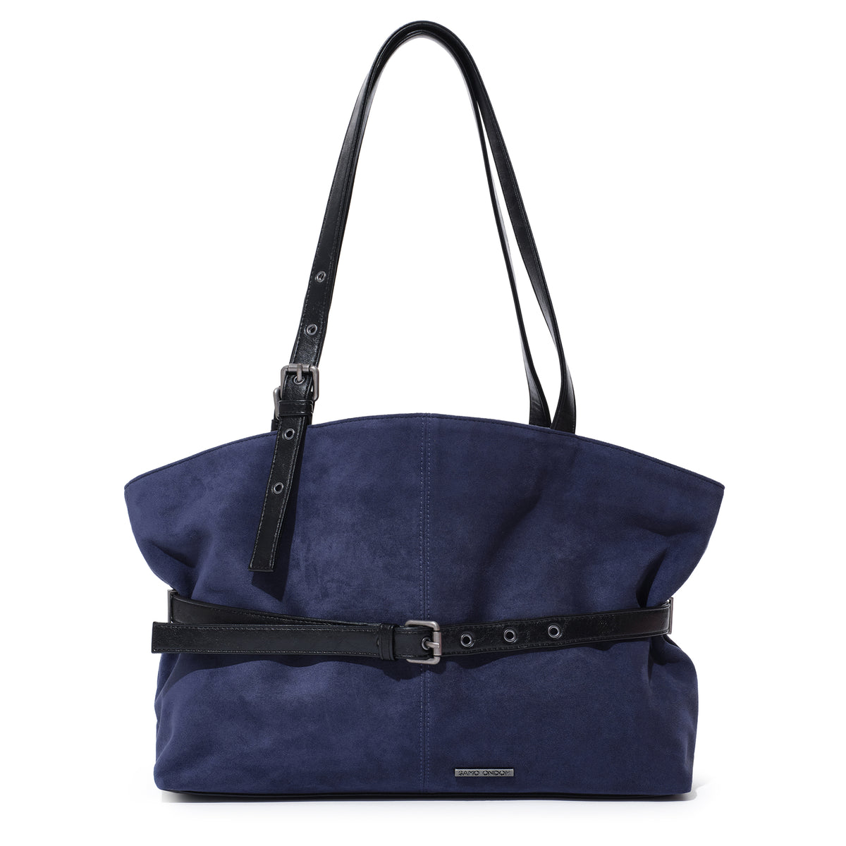 (re-designed) le belt bag L suede navy