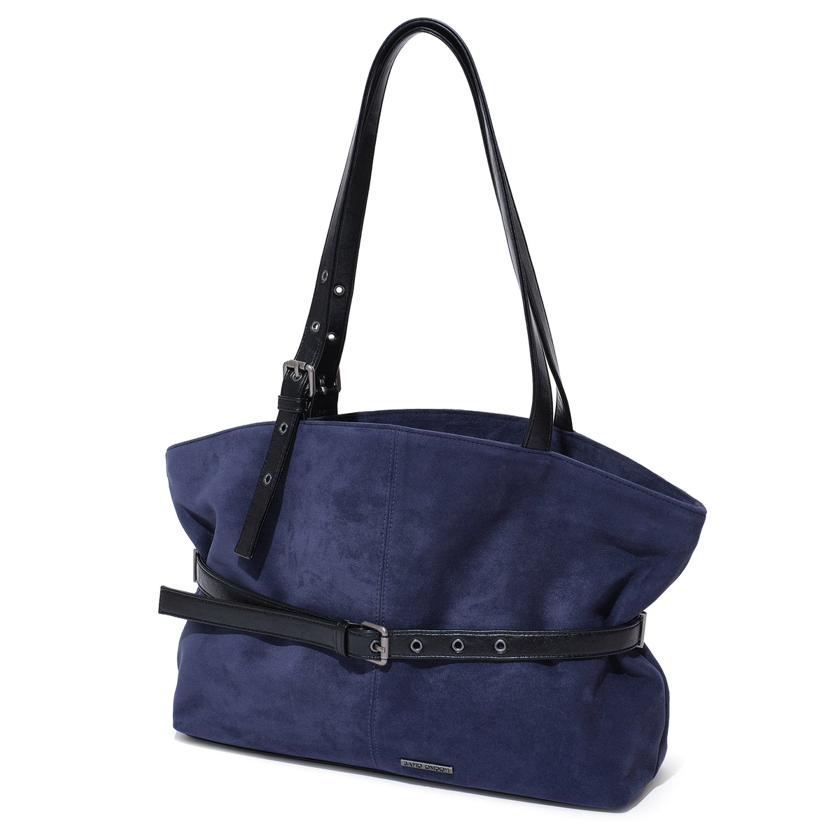 (re-designed) le belt bag L suede navy