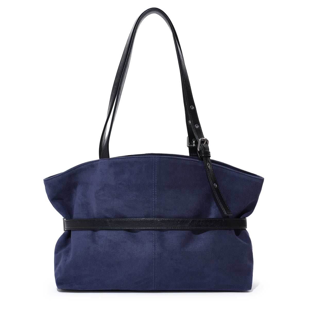 (re-designed) le belt bag L suede navy