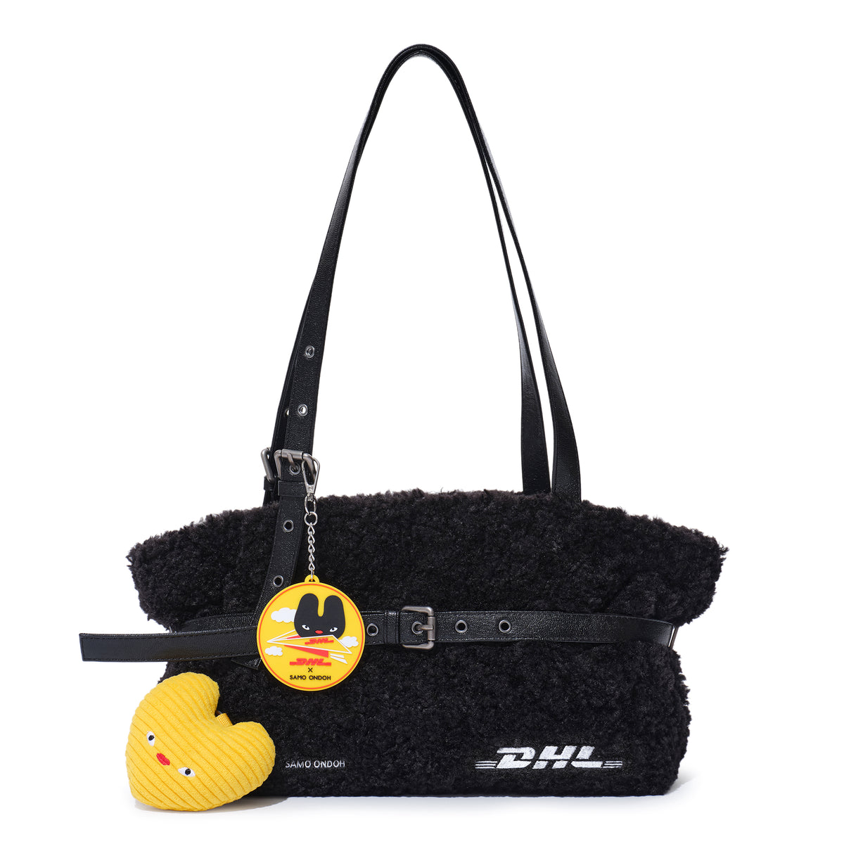 le belt bag M eco shearling	DHL black