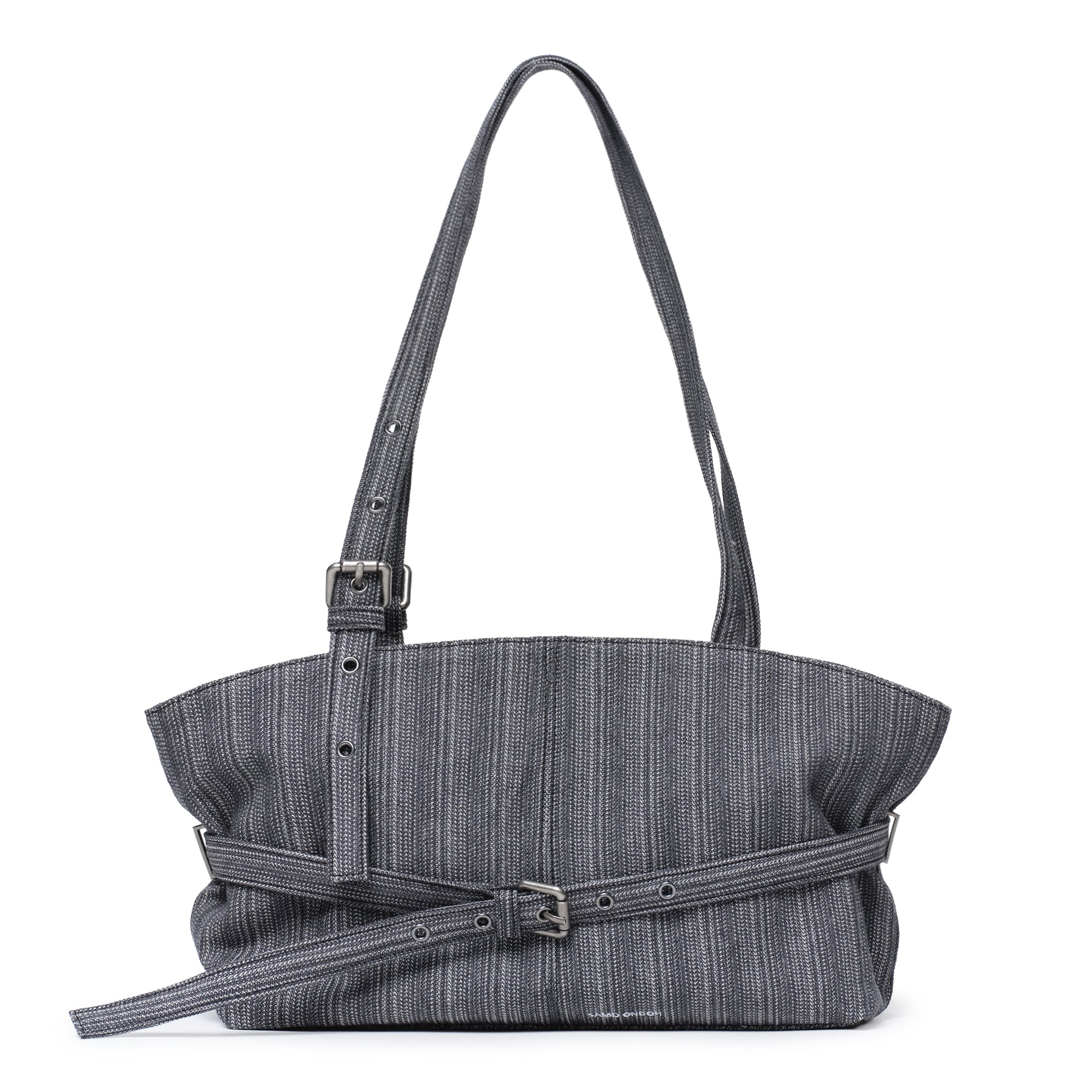 le belt bag M stripe gray
