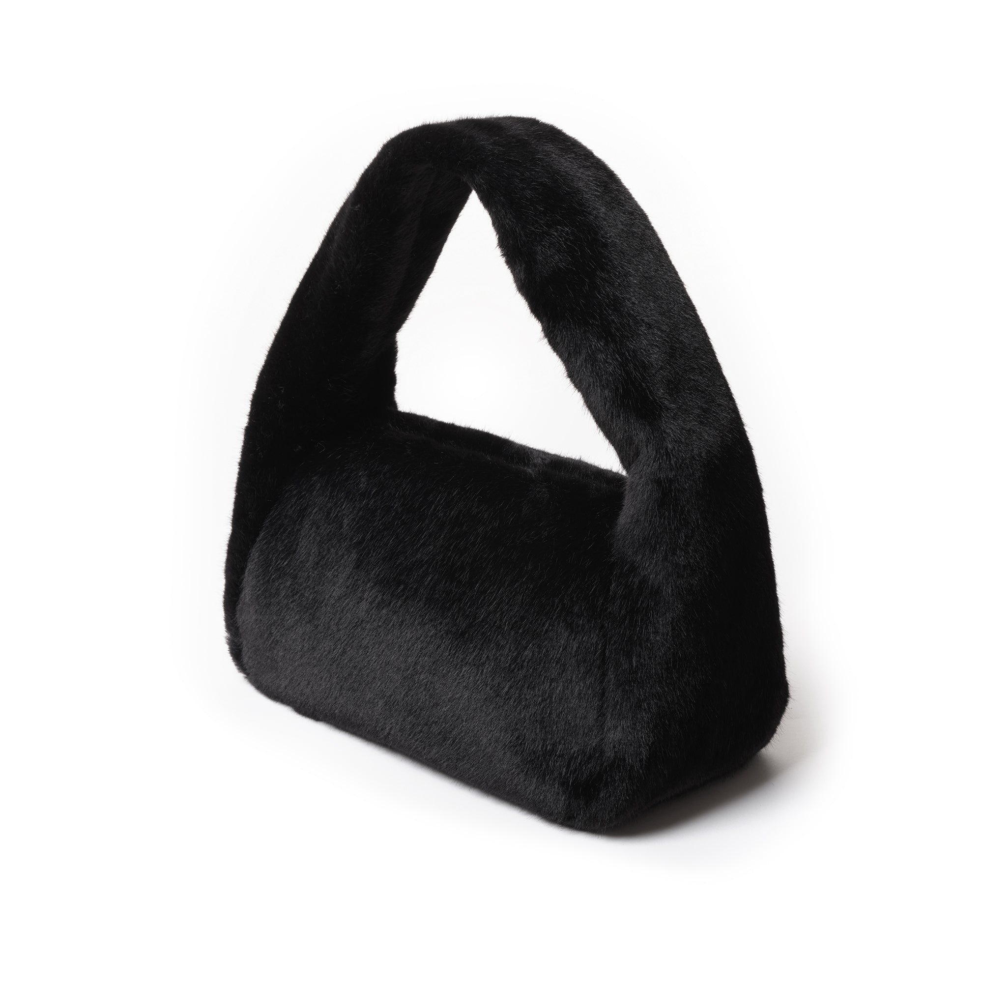 mug bag M eco fur black