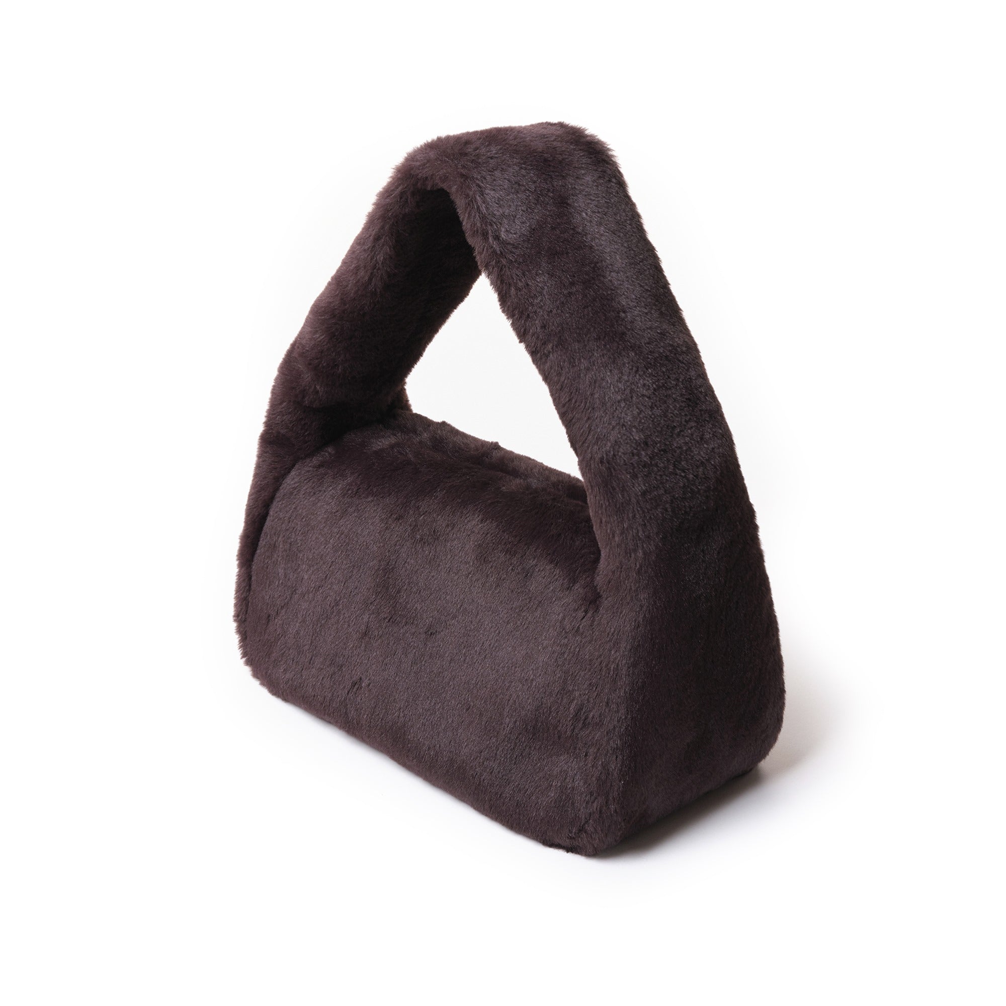 mug bag M eco fur chocolate