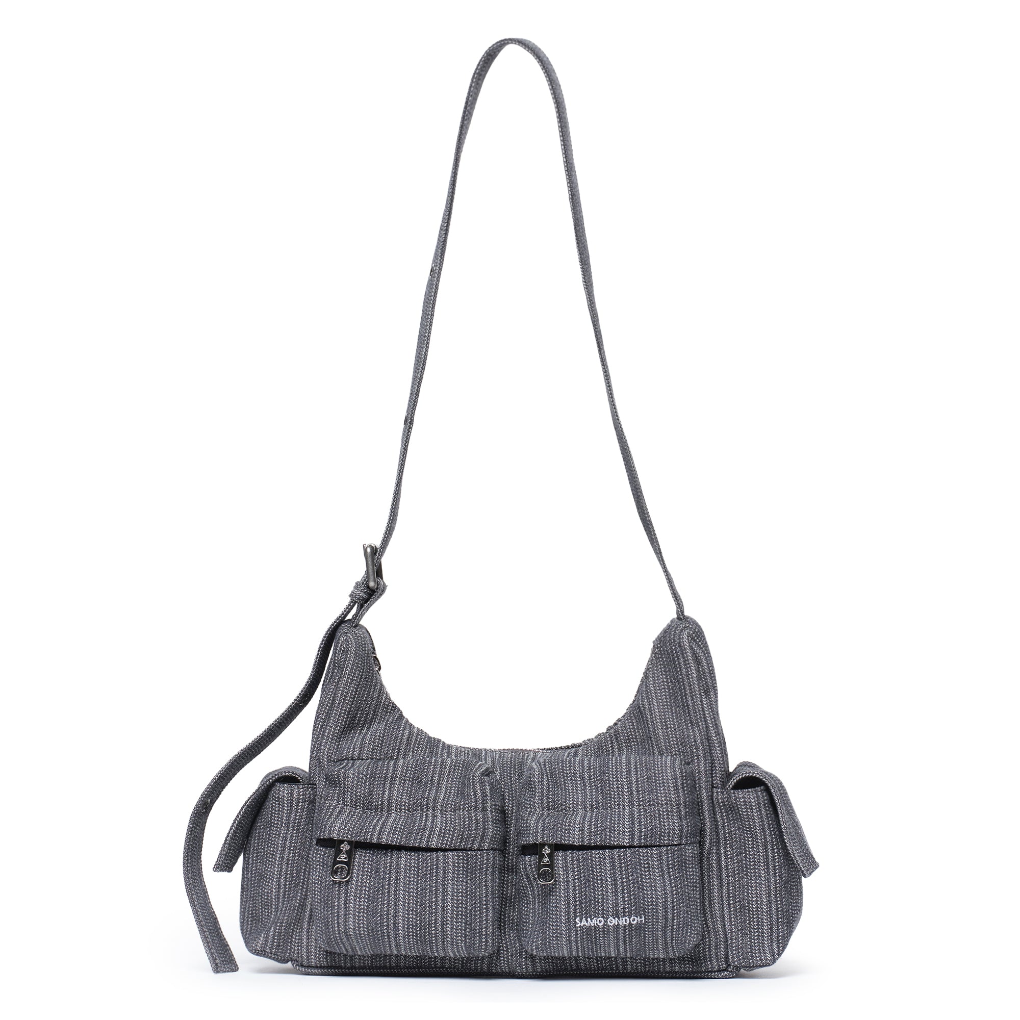 pocket mug bag M stripe gray
