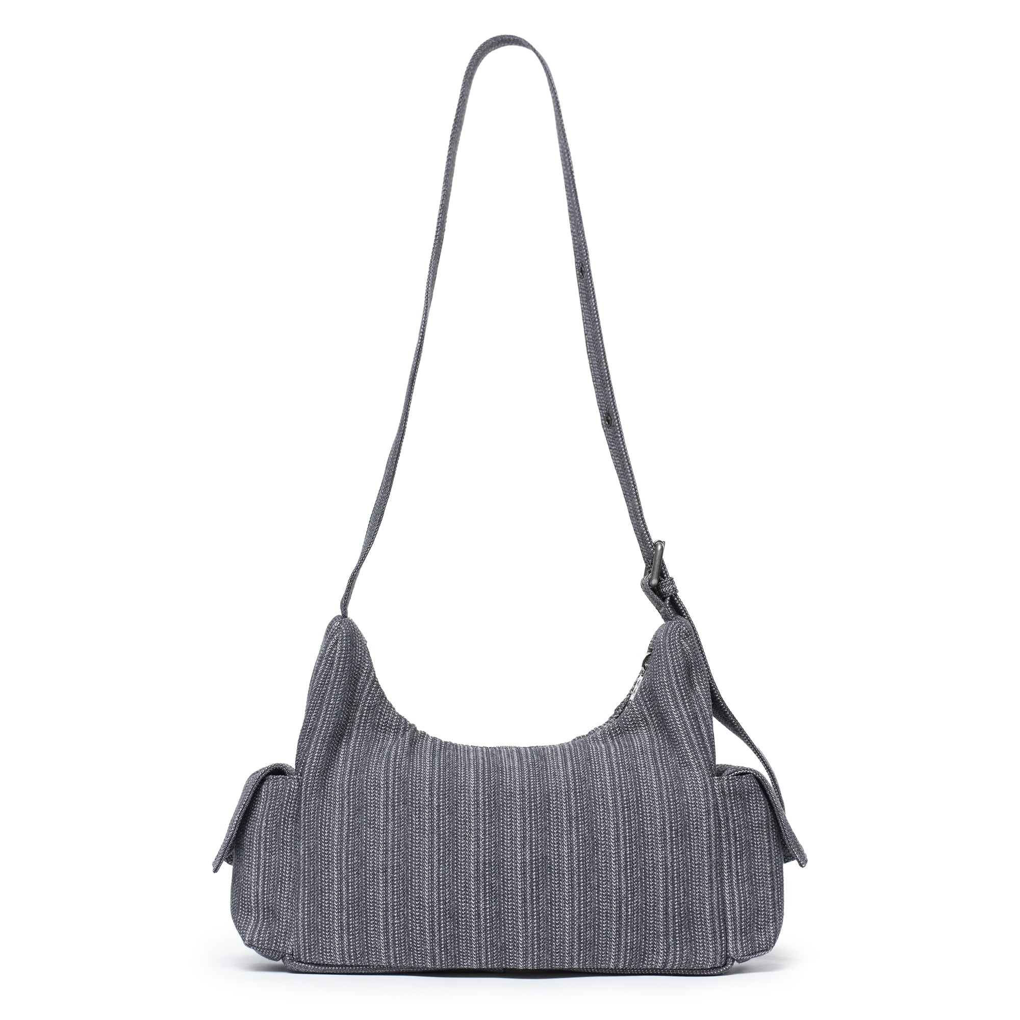 pocket mug bag M stripe gray