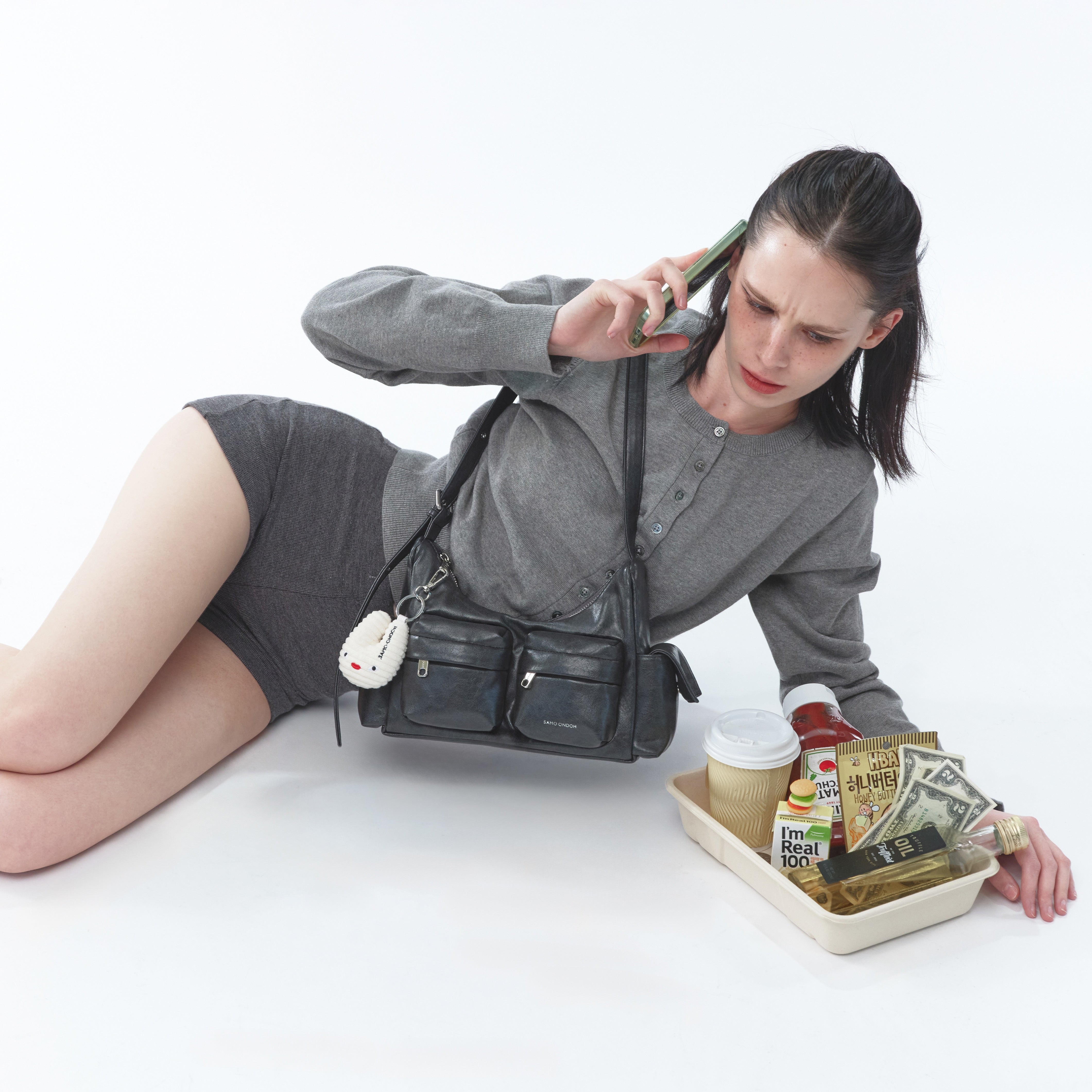 pocket mug bag M veg charcoal